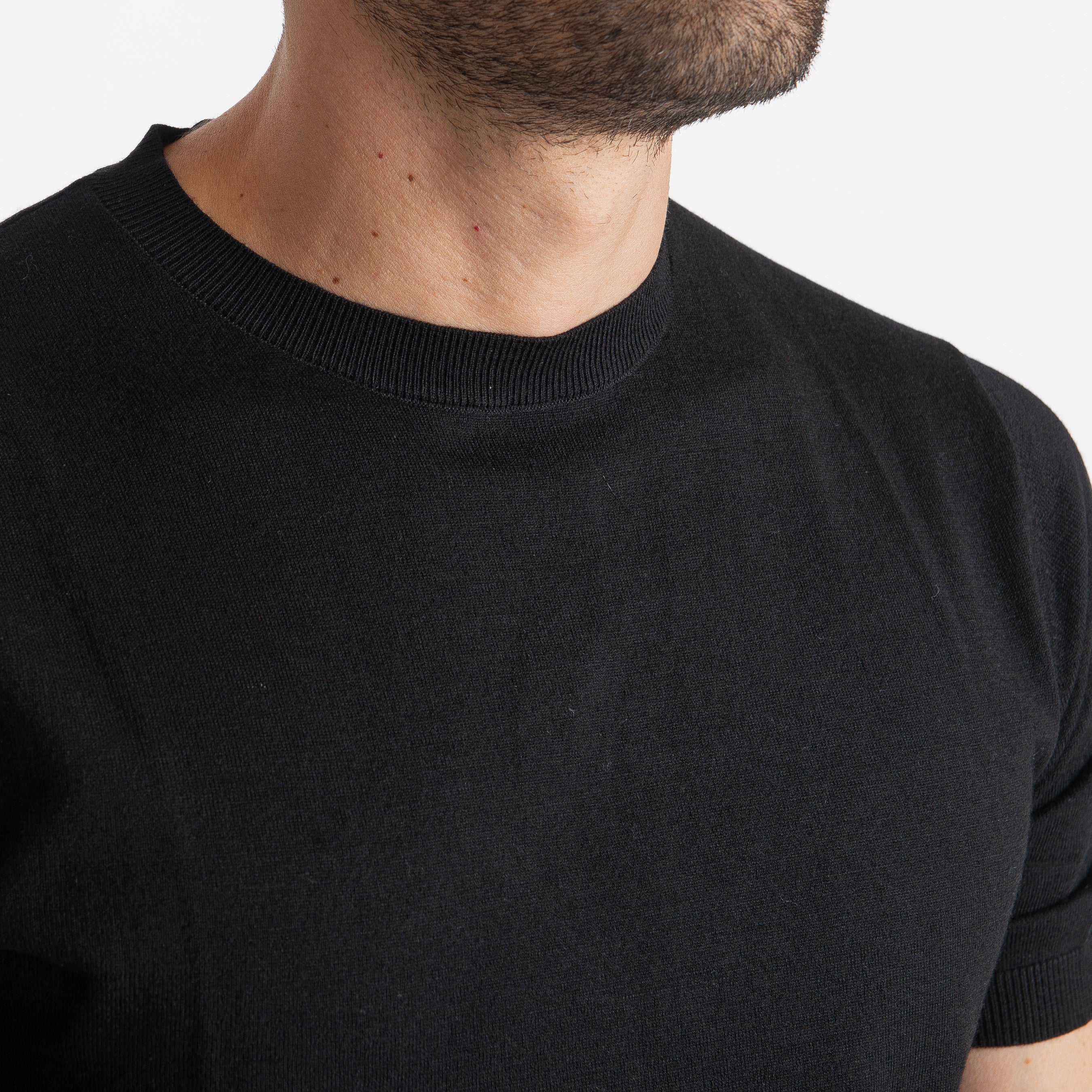 T-shirt In Filo X871 Nero