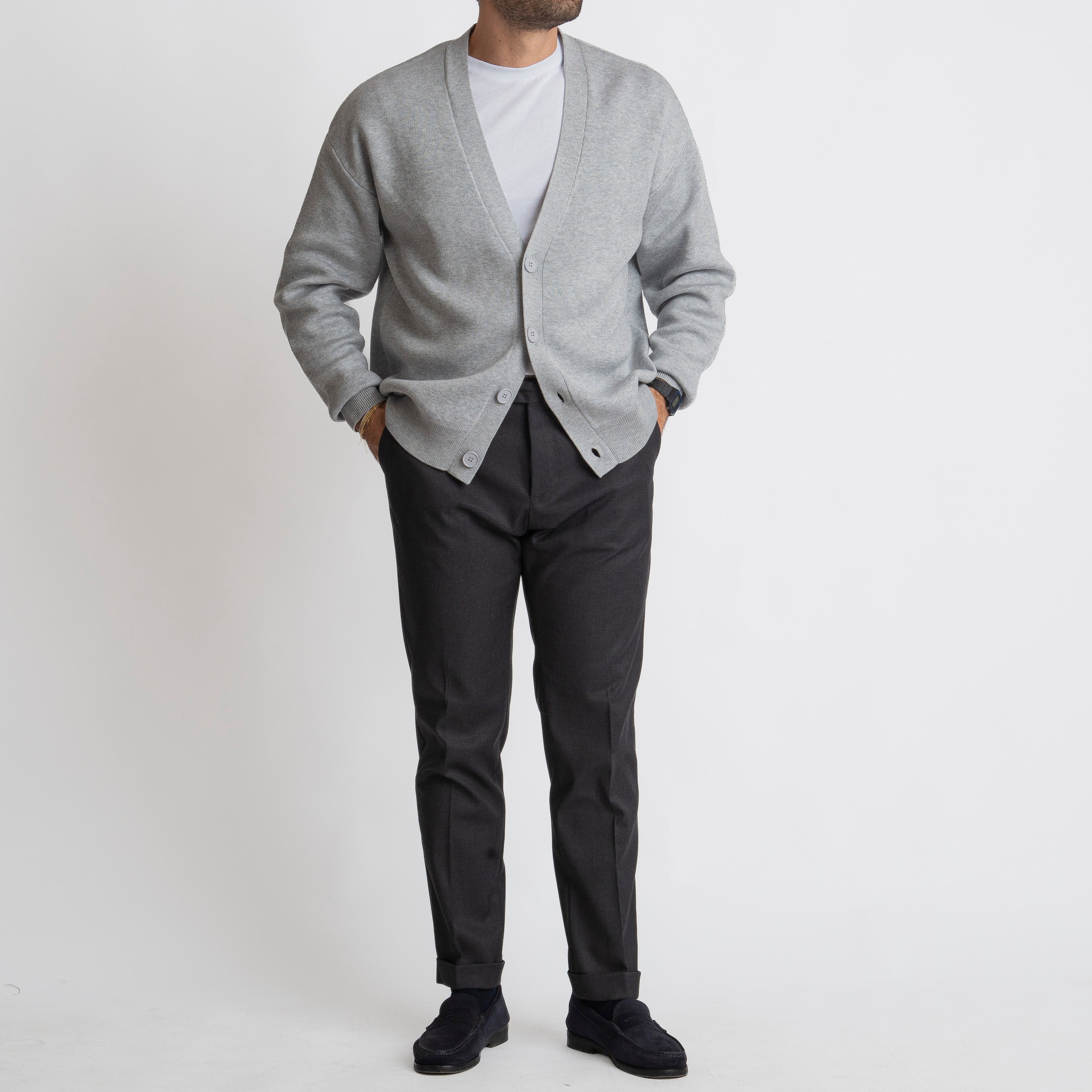 Cardigan Over Size Grigio