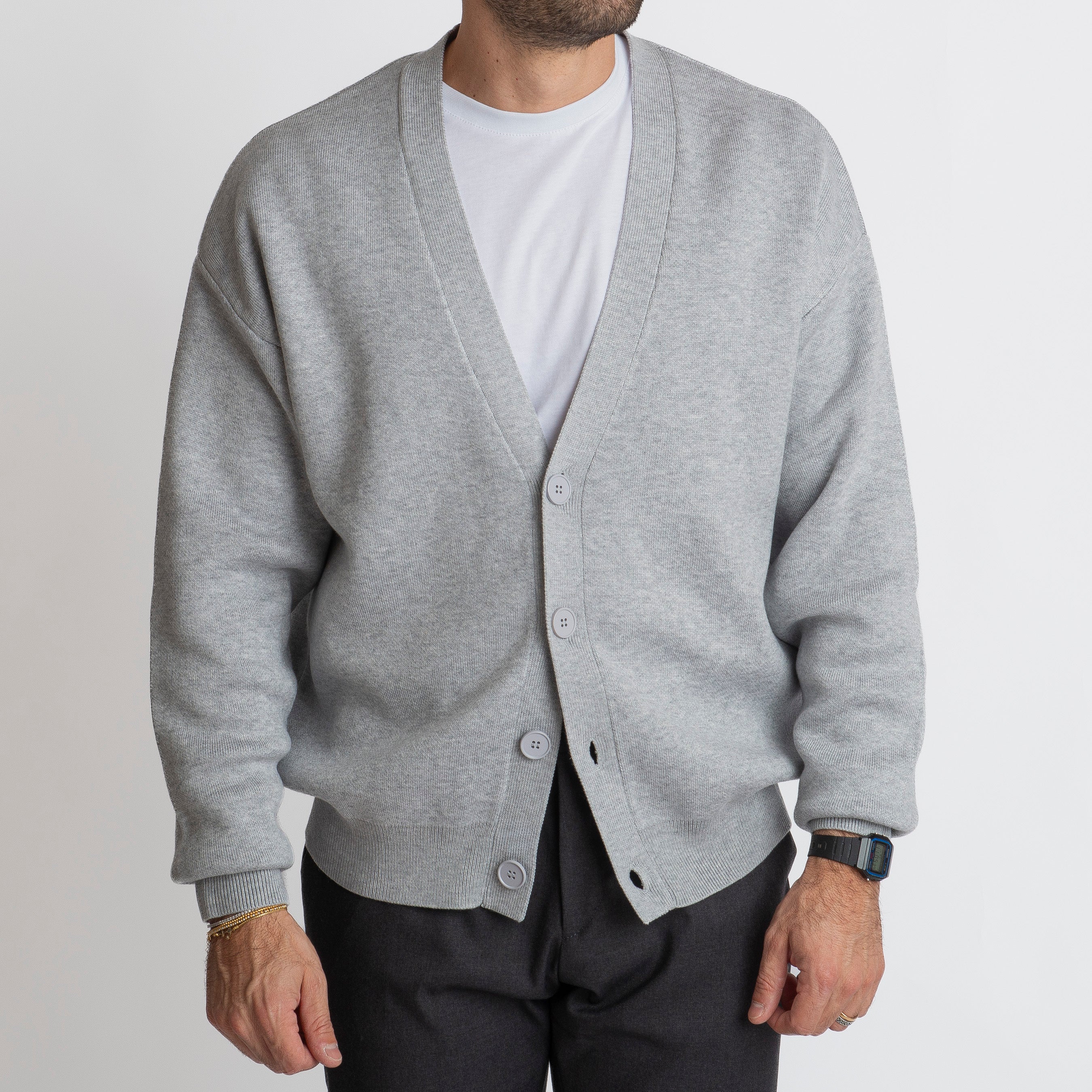 Cardigan Over Size Grigio