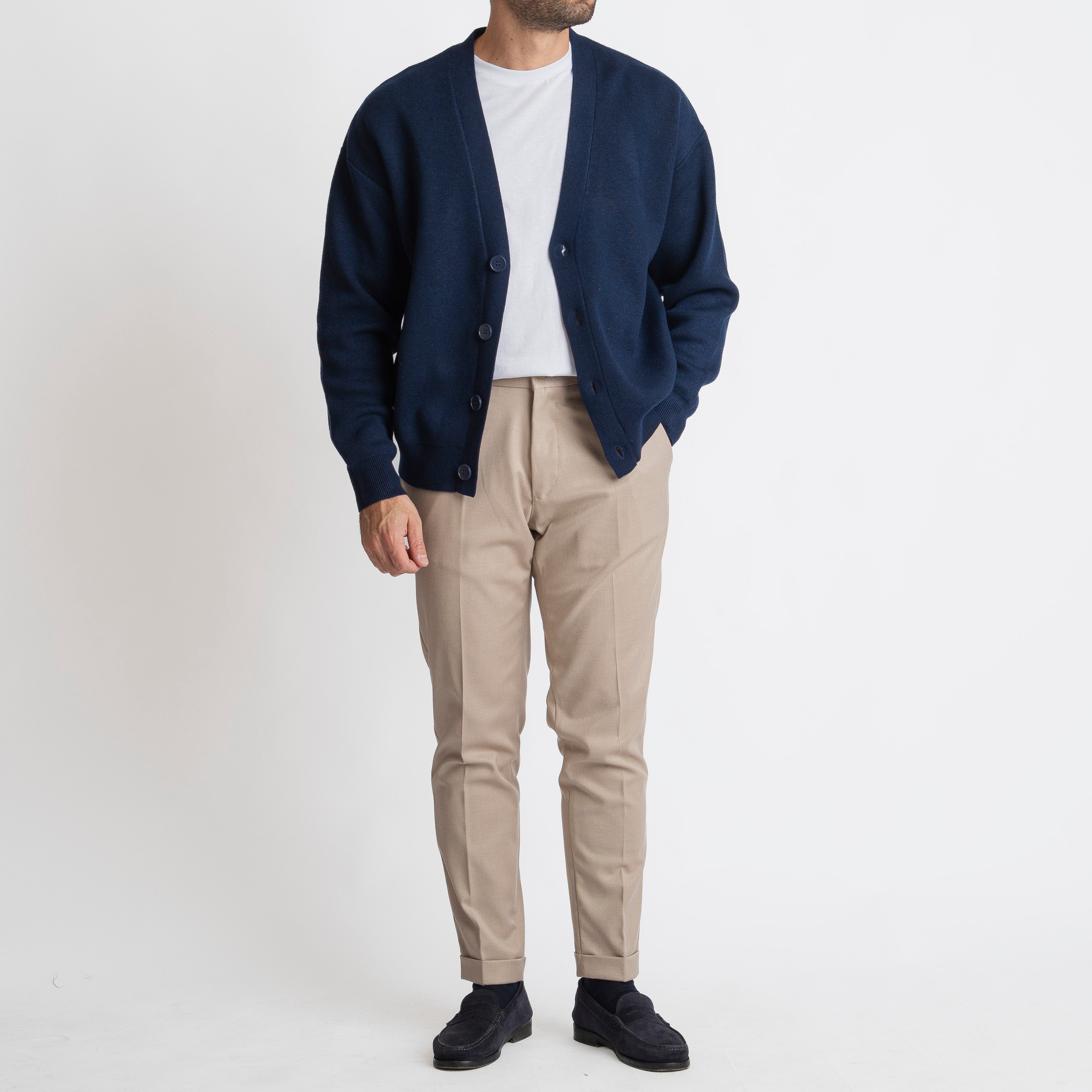 Cardigan Over Size Blu