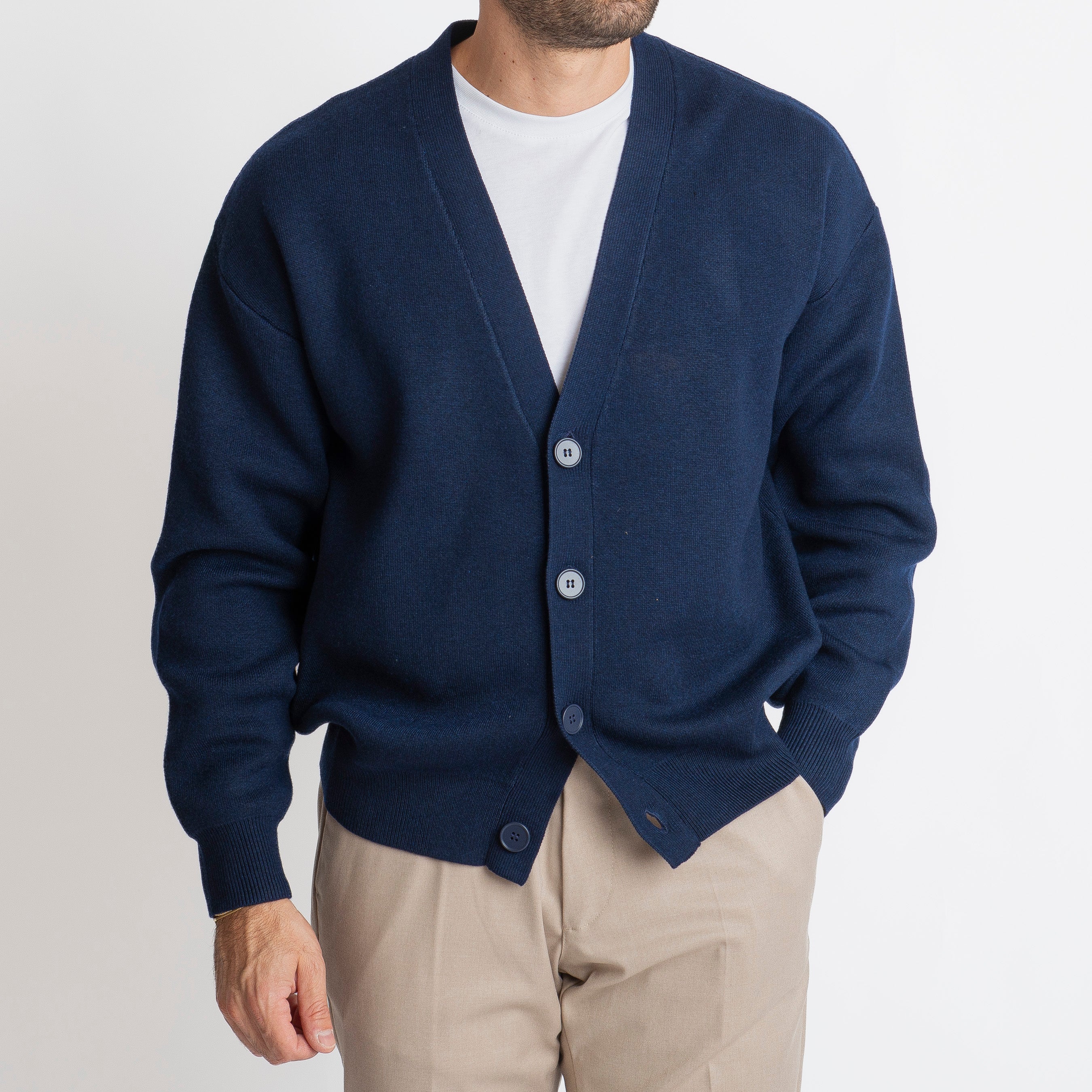 Cardigan Over Size Blu