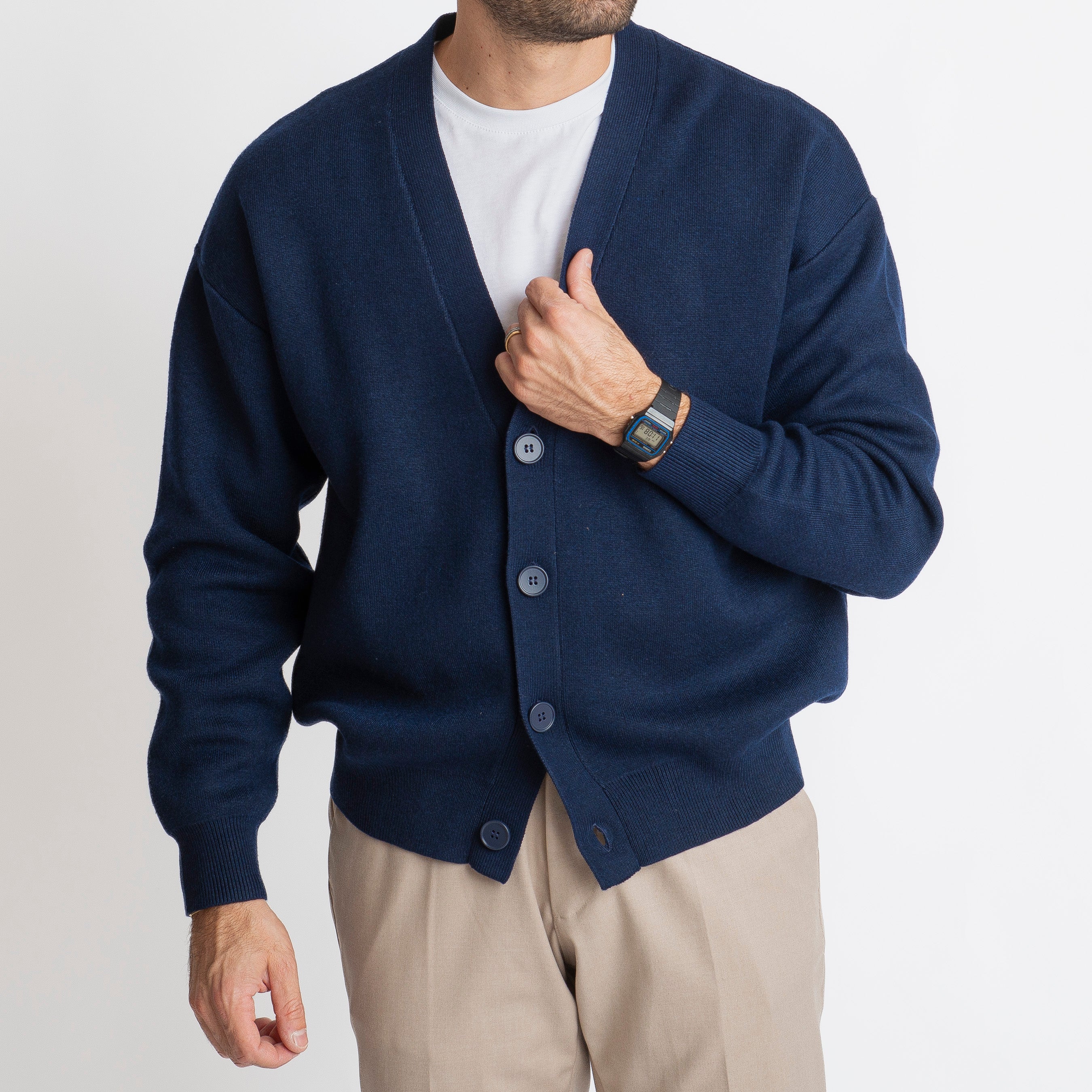 Cardigan Over Size Blu