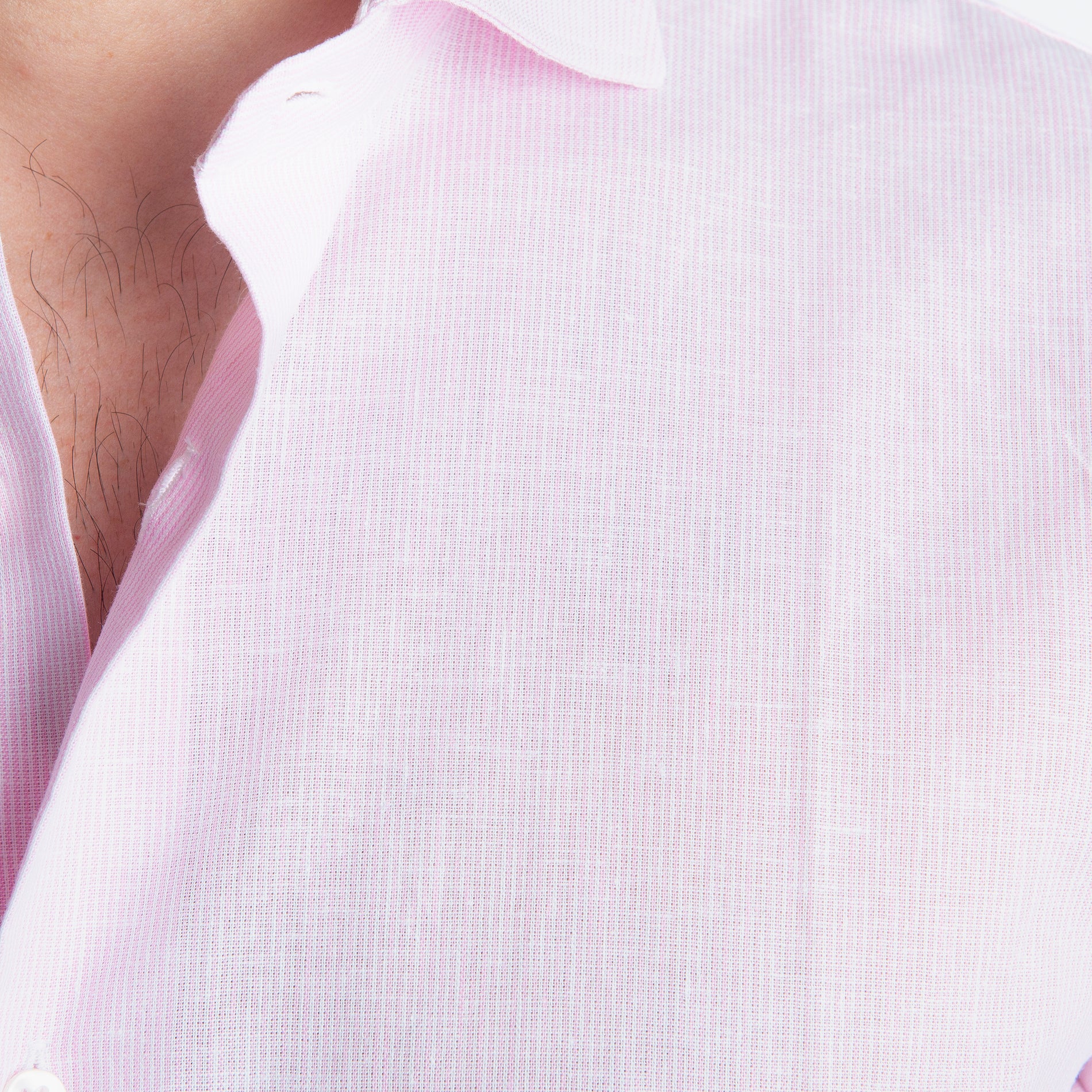 Camicia in Lino Mille Righe Rosa