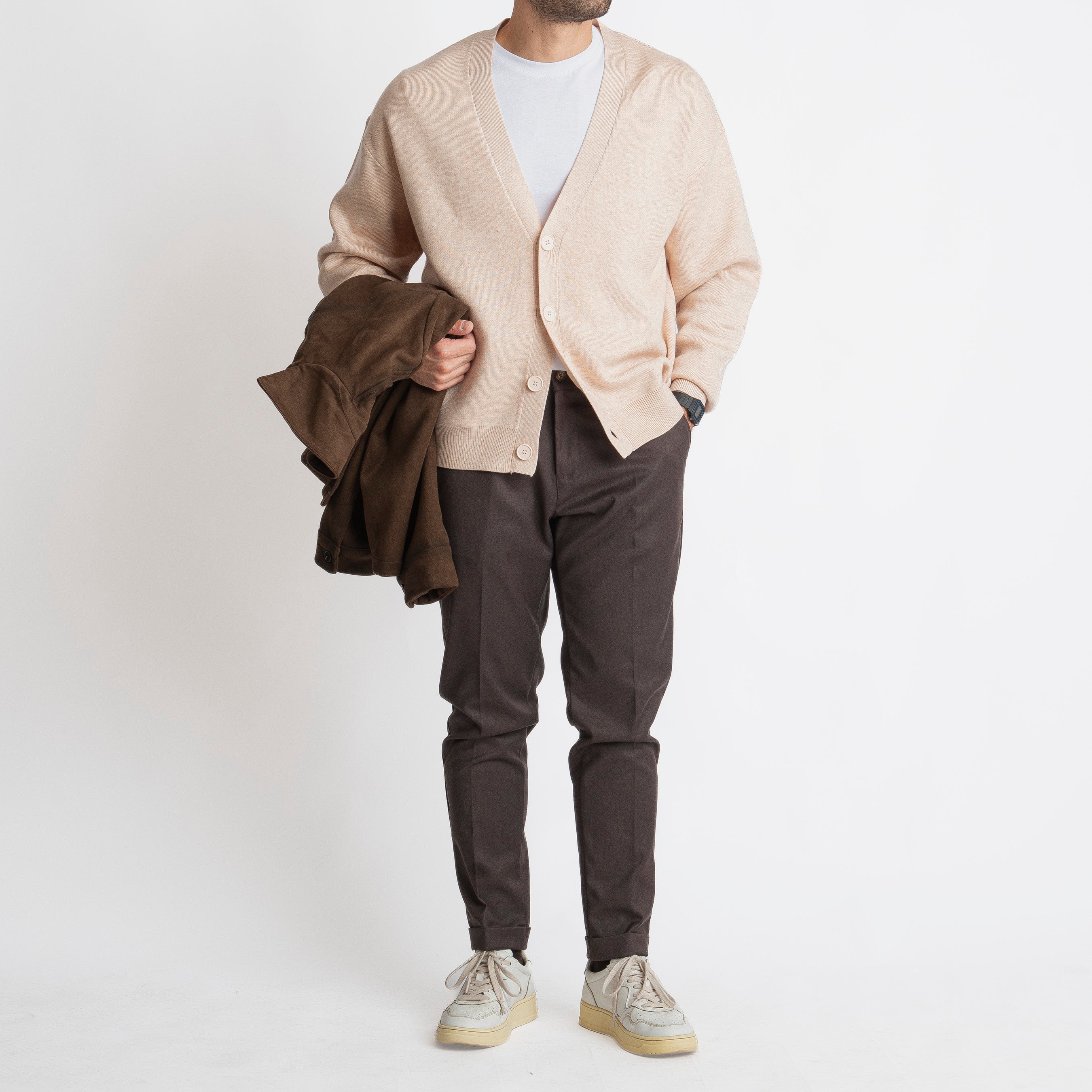 Cardigan Over Size Beige