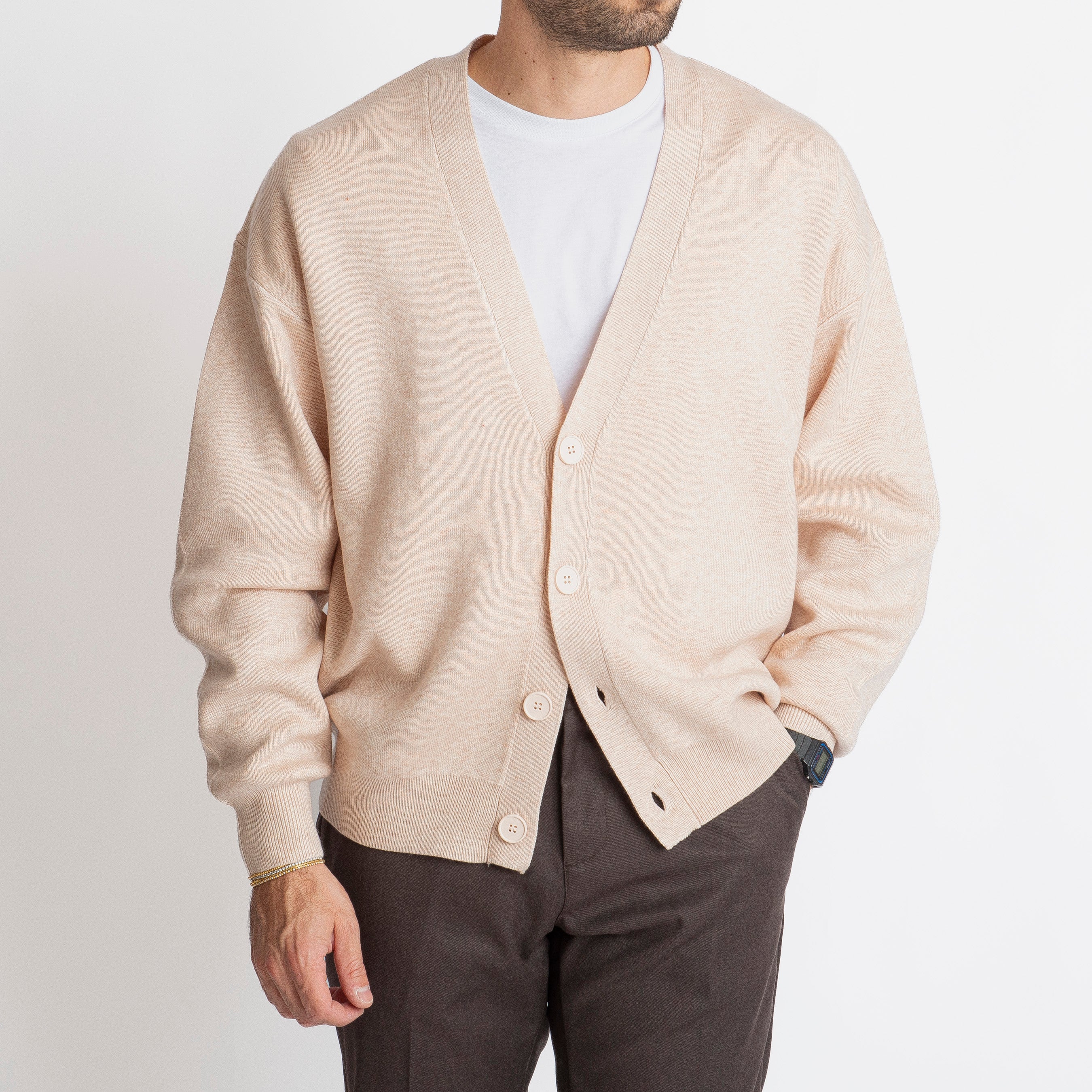 Cardigan Over Size Beige