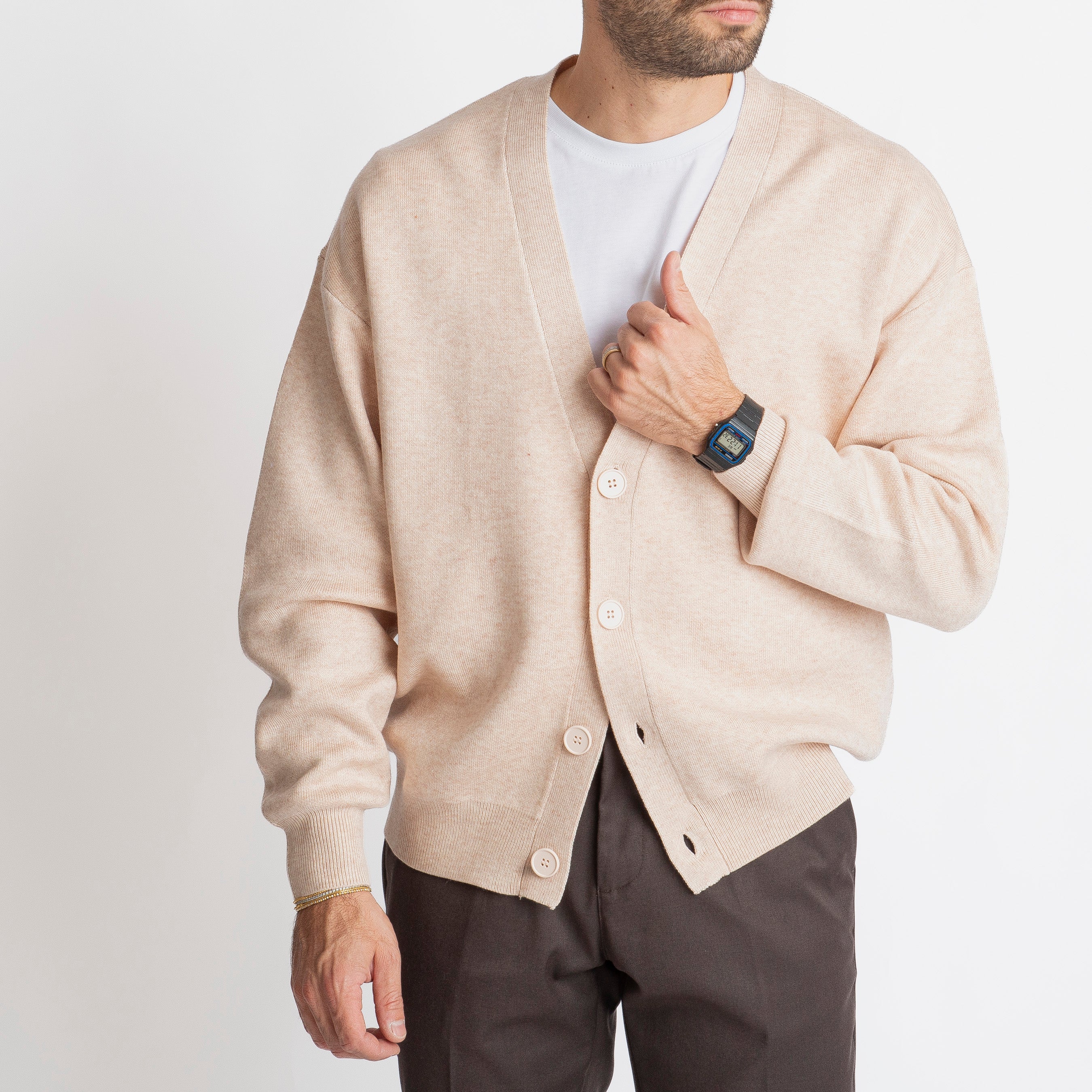 Cardigan Over Size Beige