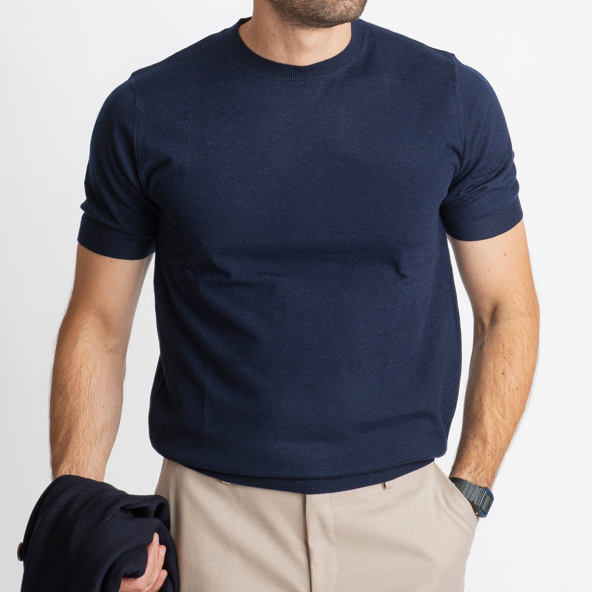 T-shirt In Filo X871 Blu
