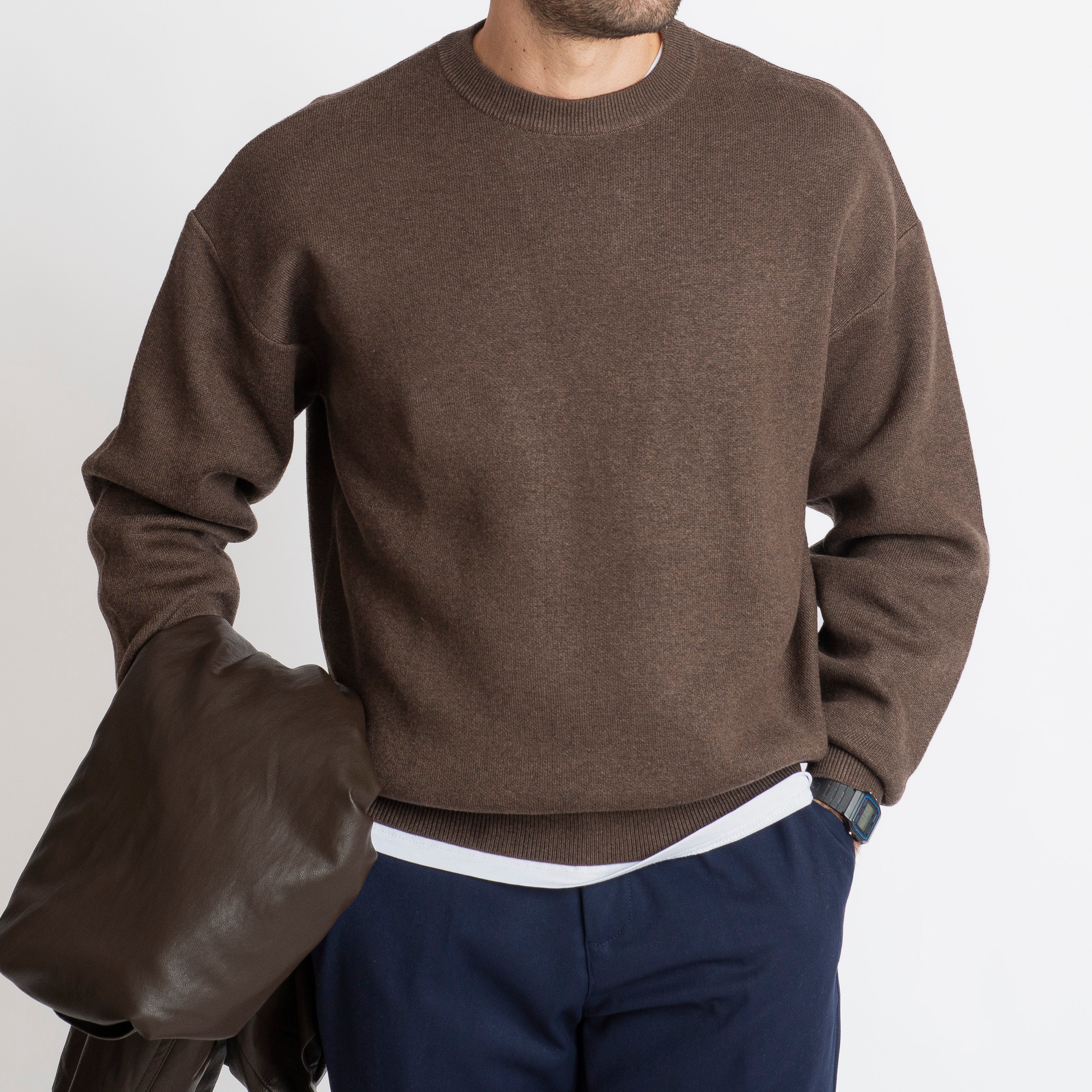 Maglione Girocollo Oversize Testa di Moro