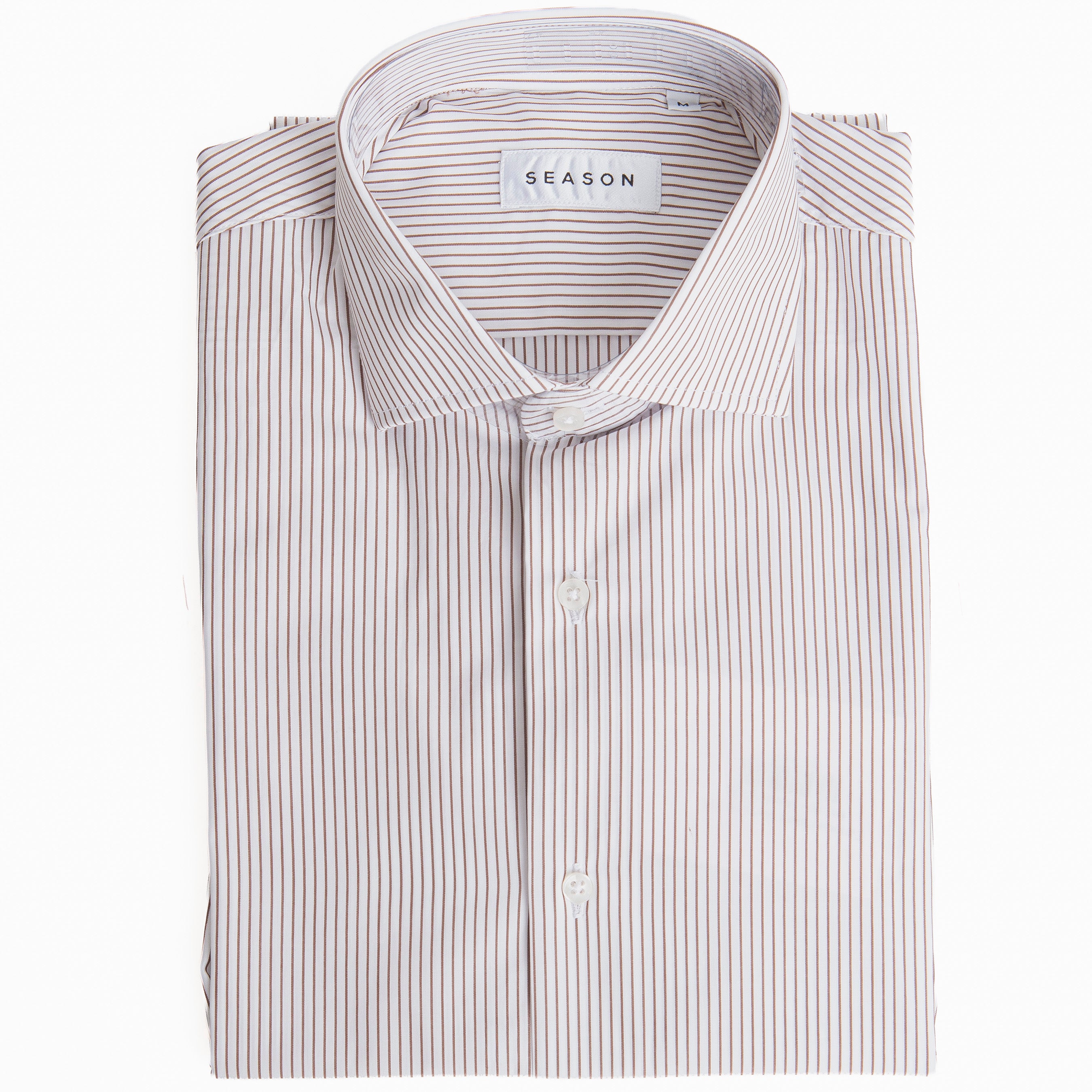 Camicia Rigata Marrone 256