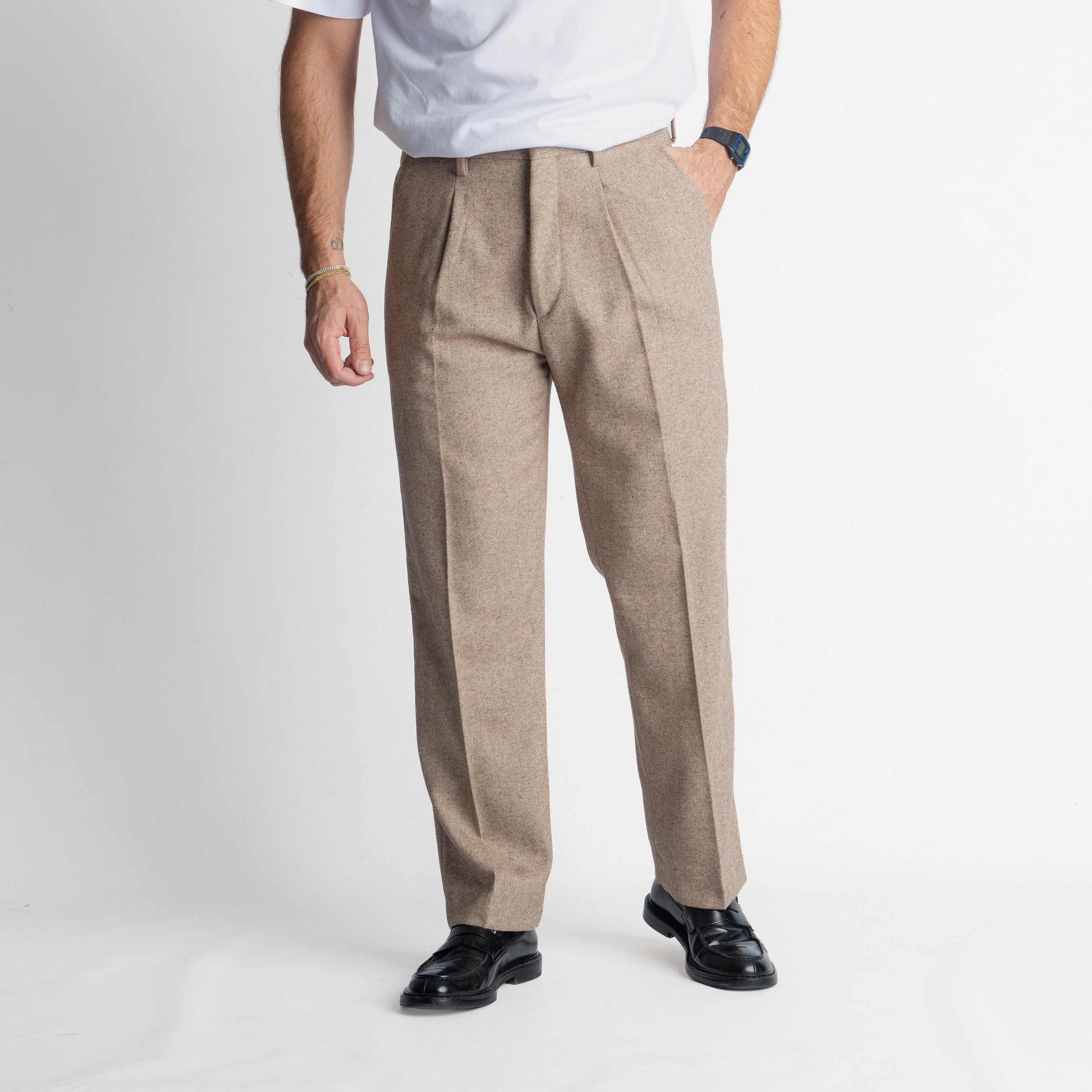 Pantalone Fondo Ampio Poema TO8015 Beige