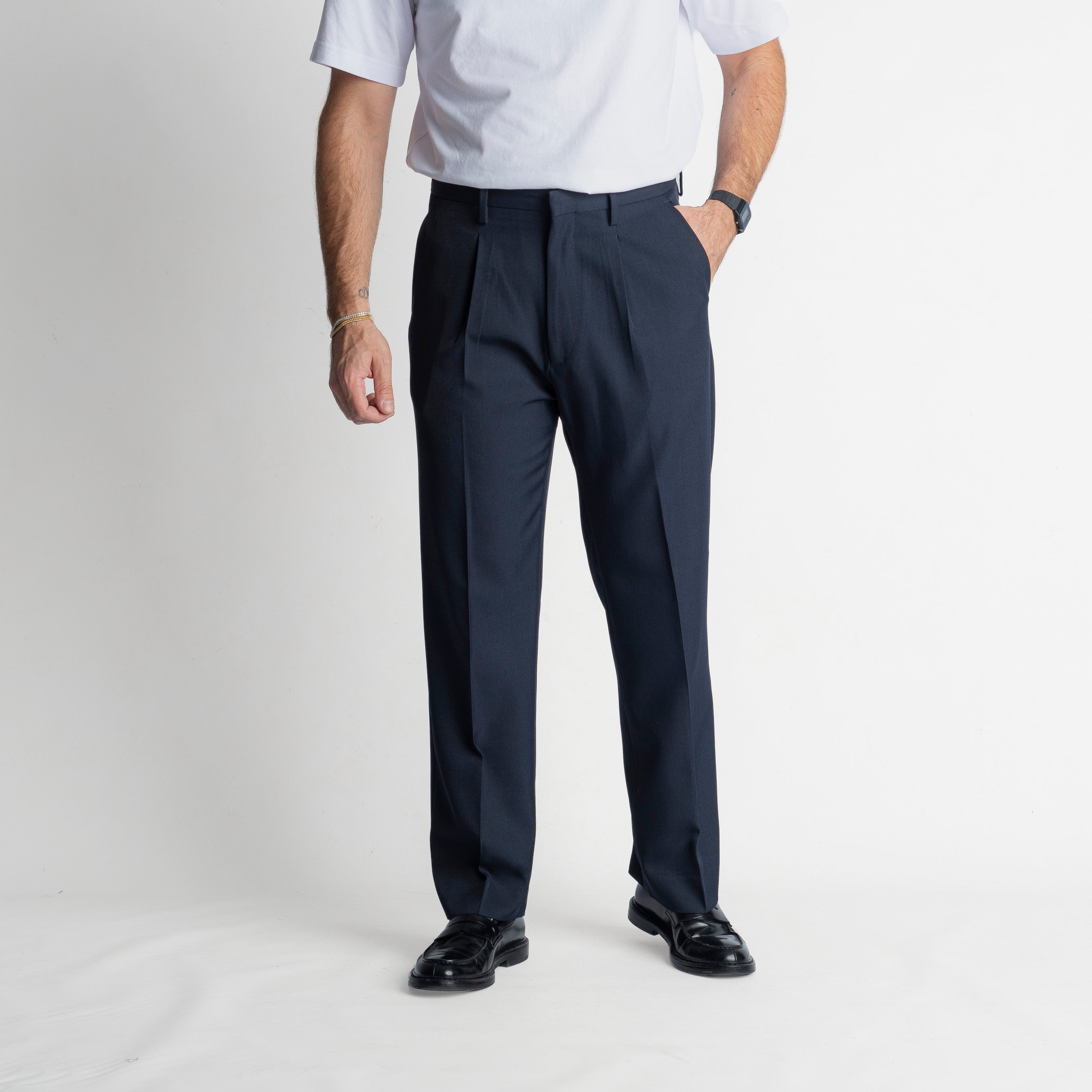 Pantalone Fondo Ampio Beverly TO8015 Blu