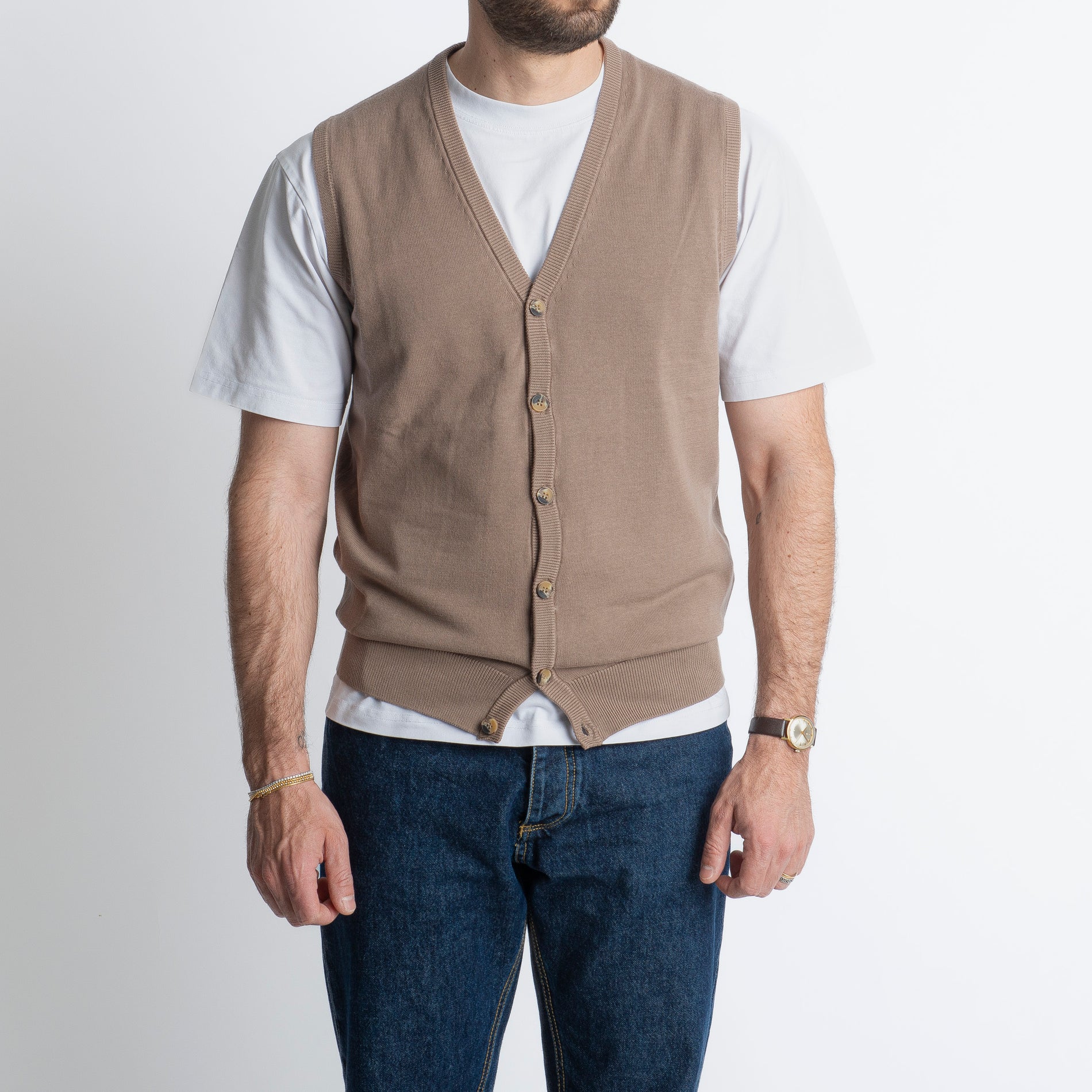 Gilet In Filo Fango