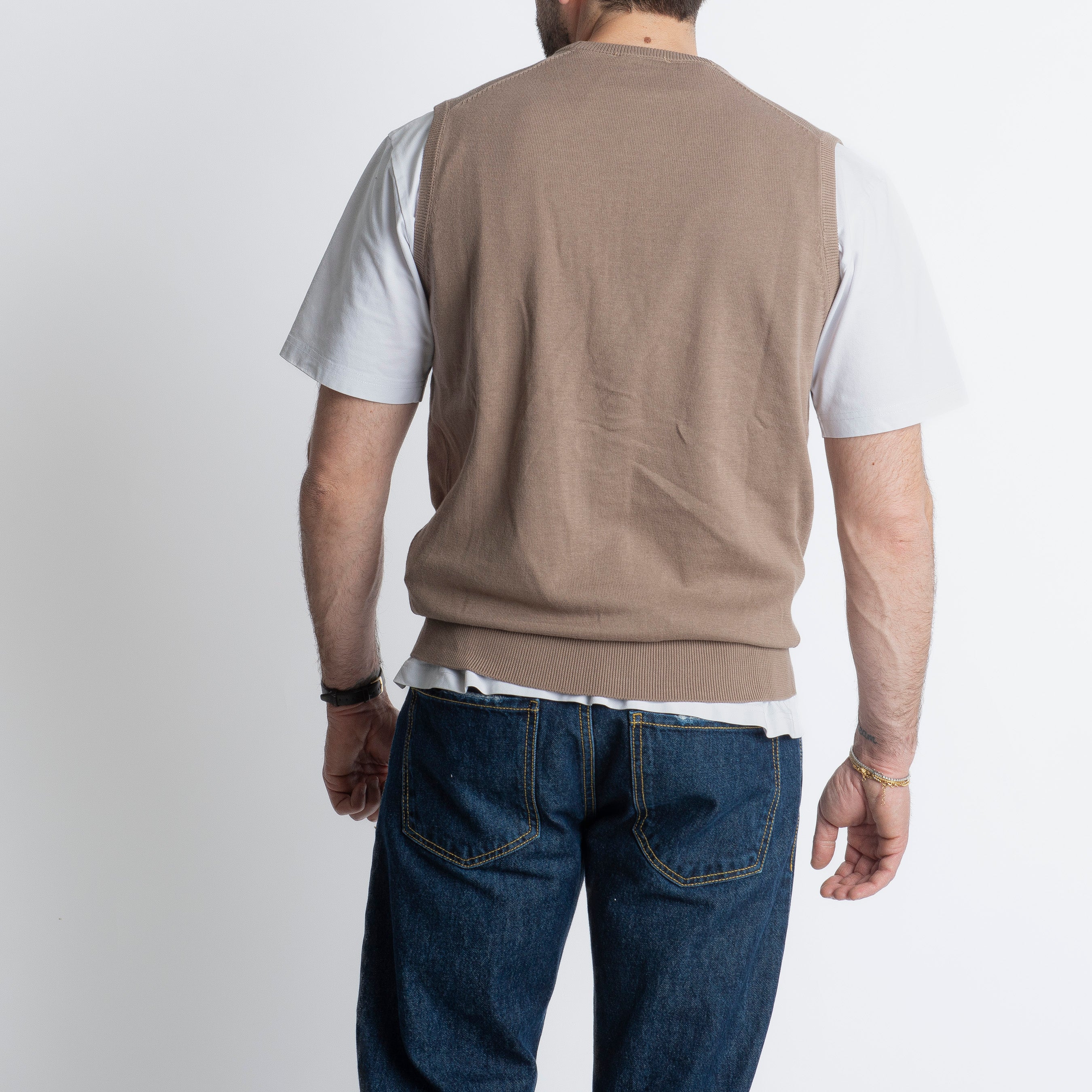 Gilet In Filo Fango