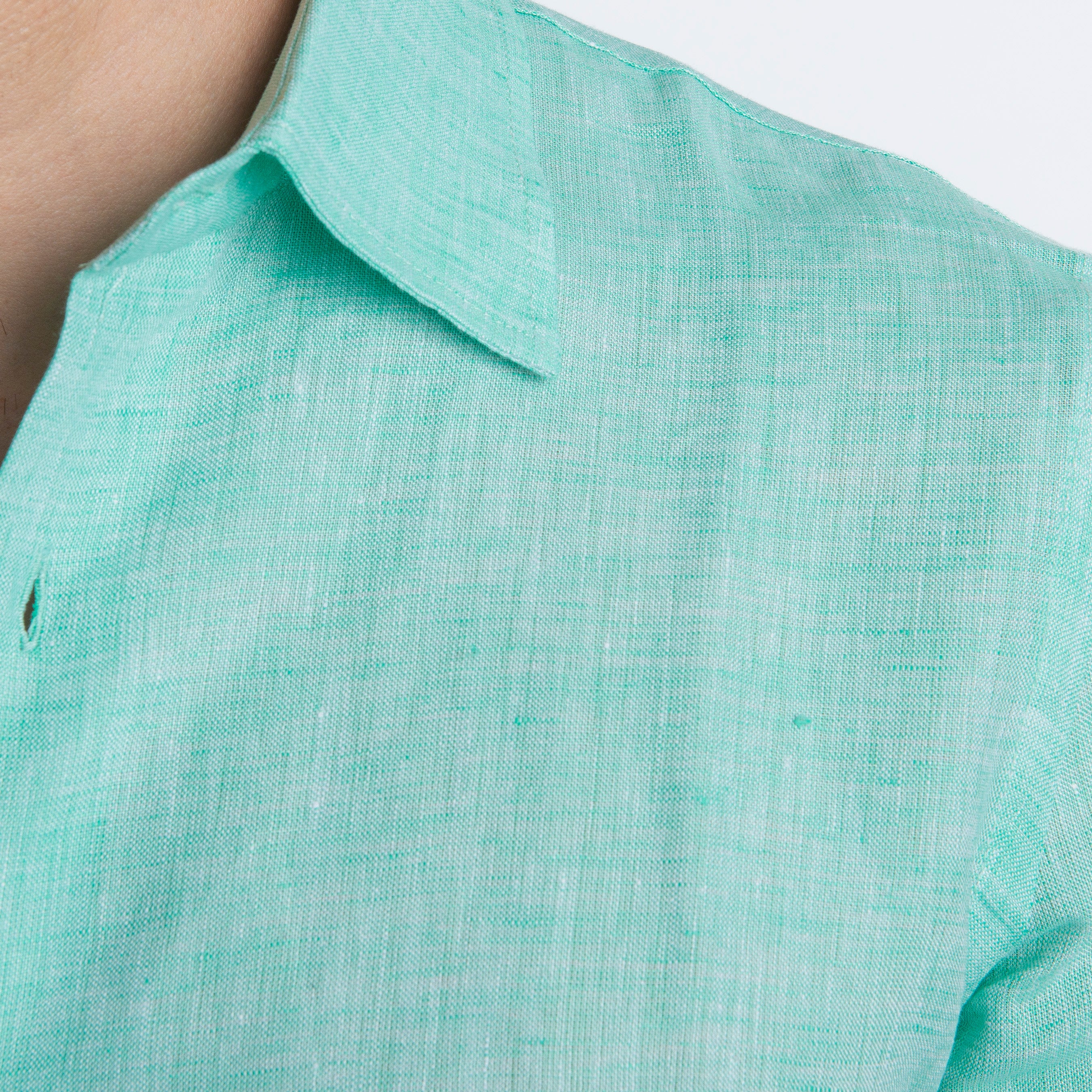 Camicia 100% Lino Irlandese Verde Smeraldo