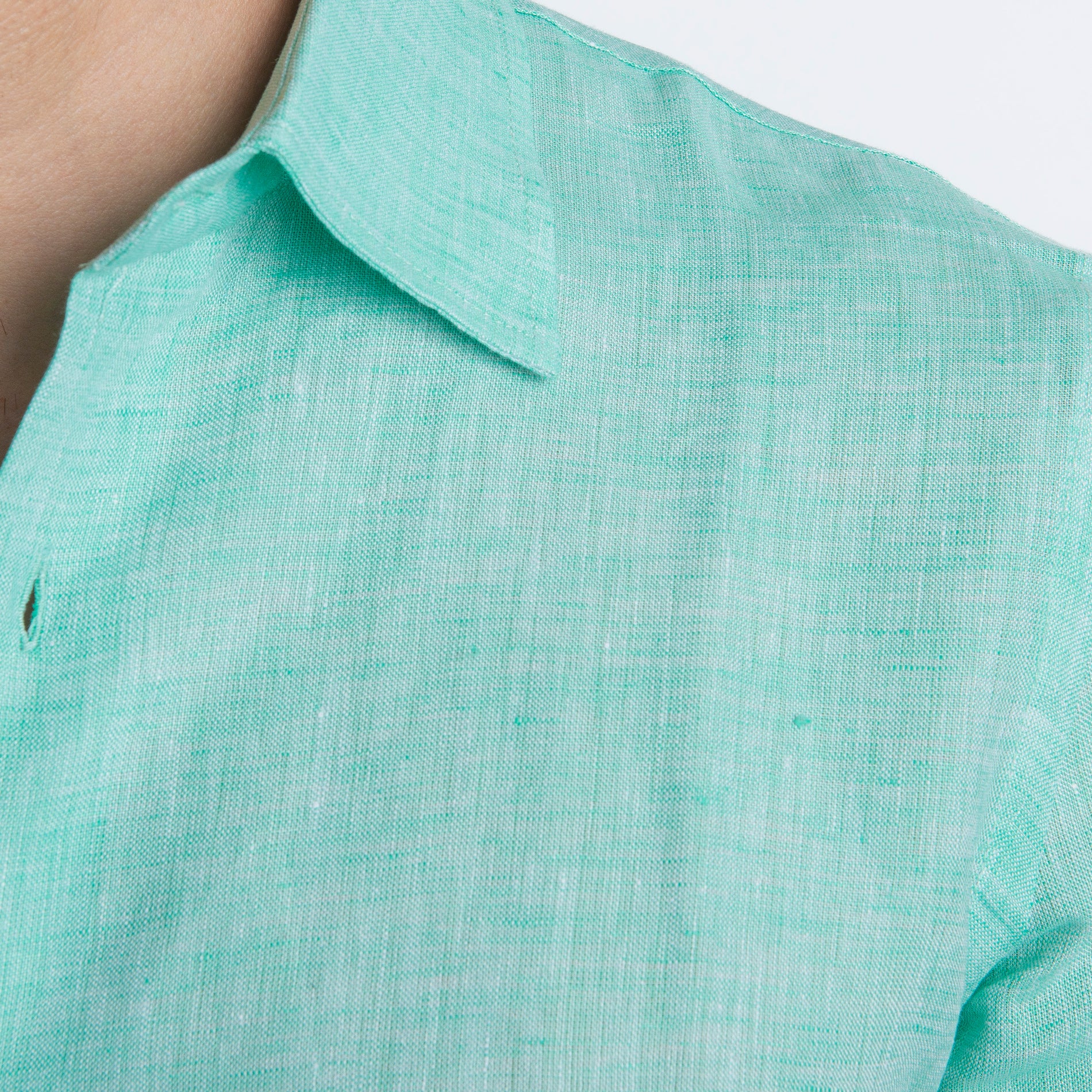 Camicia 100% Lino Irlandese Verde Smeraldo