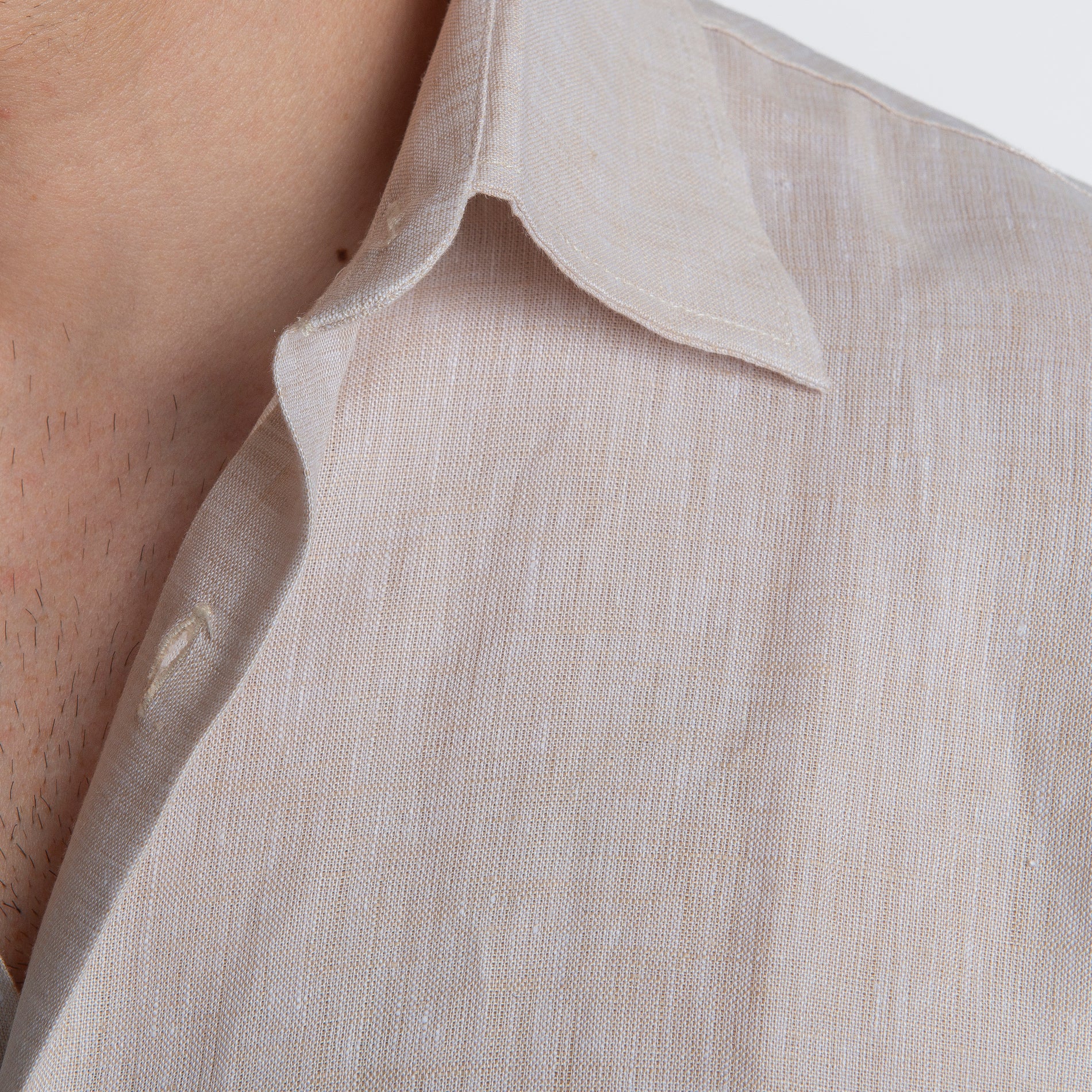 Camicia 100% Lino Irlandese Beige