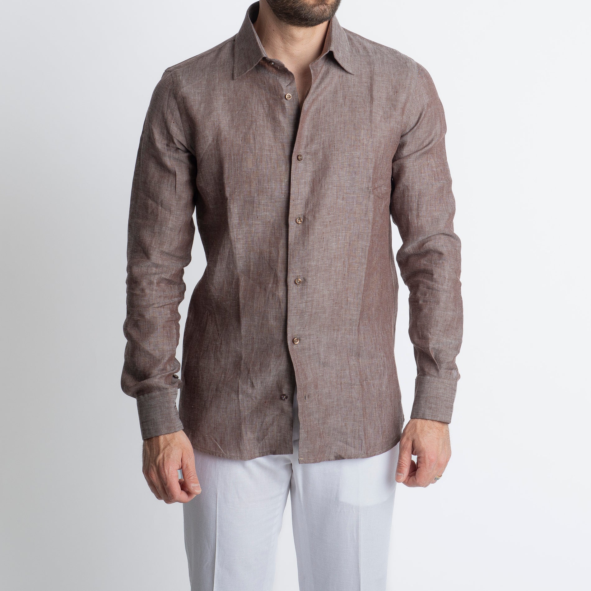 Camicia 100% Lino Irlandese Moro