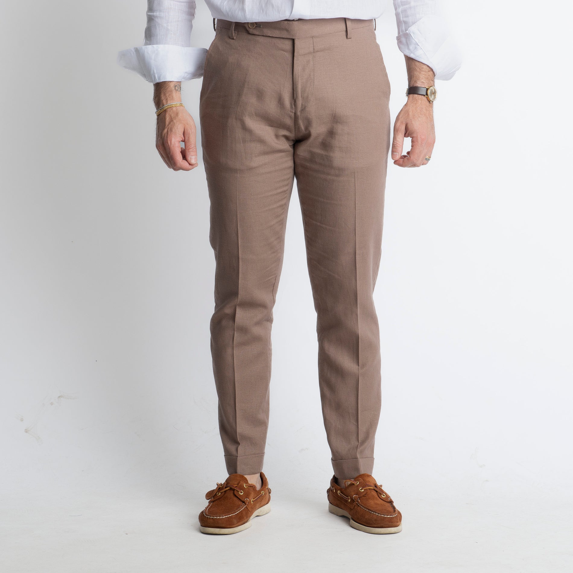 Pantalone in Lino TO8030 Terra