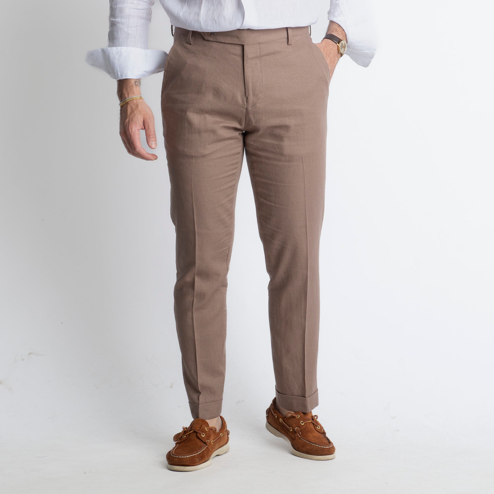 Pantalone in Lino TO8030 Terra