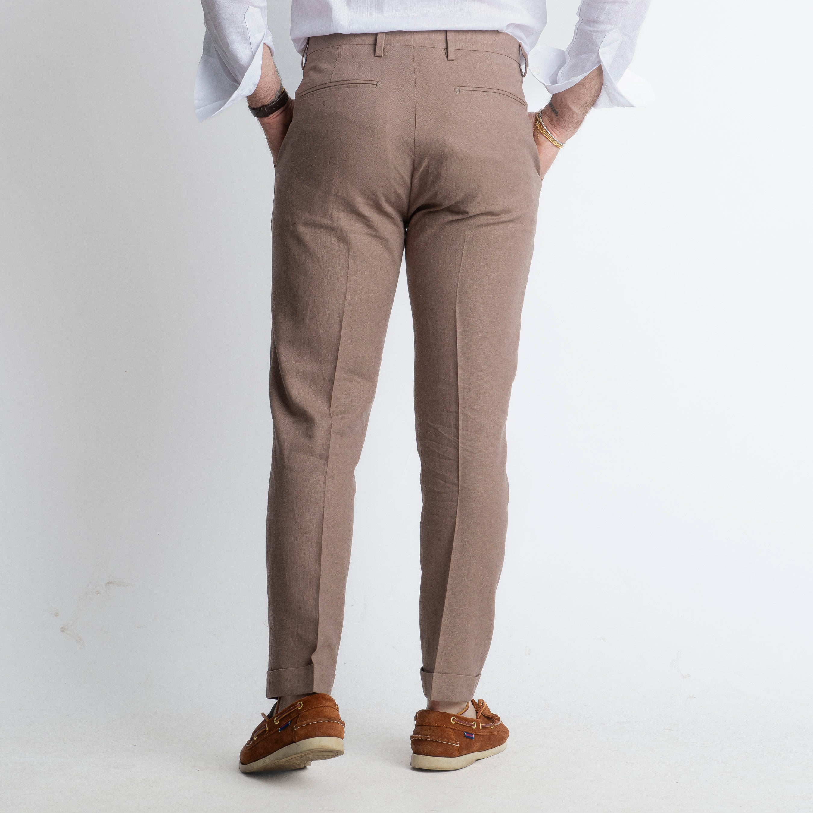 Pantalone in Lino TO8030 Terra