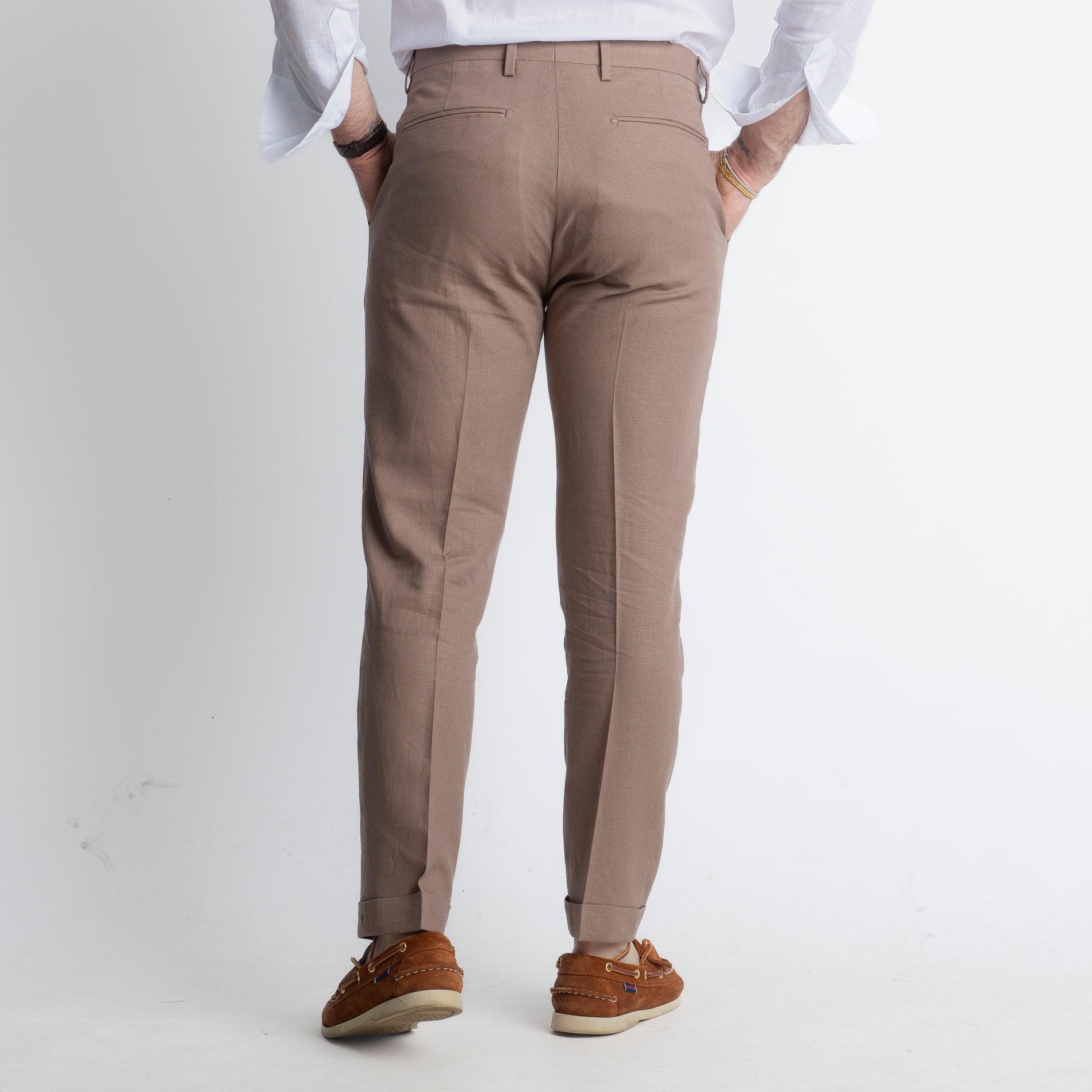 Pantalone in Lino TO8030 Terra