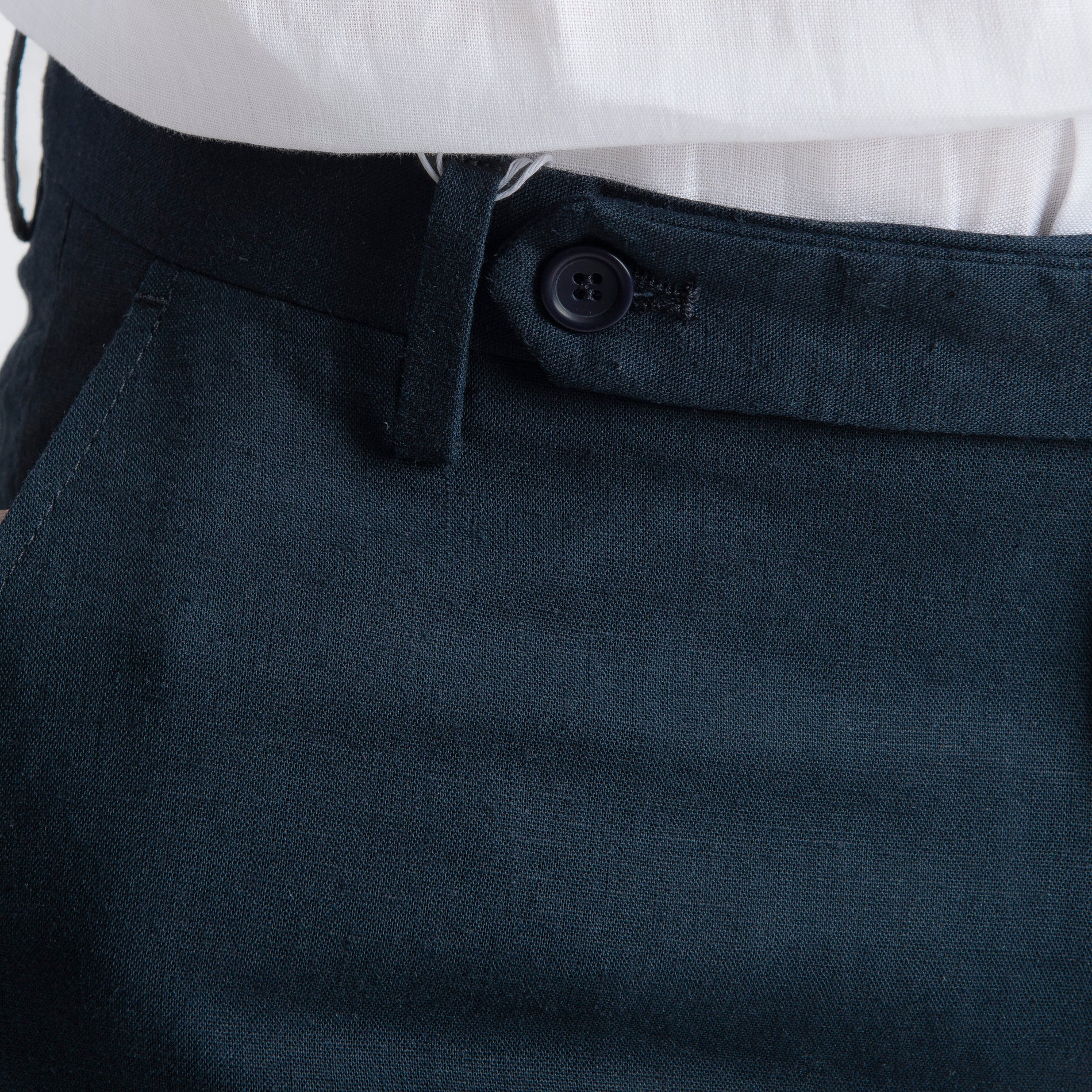 Pantalone in Lino TO8030 Blu