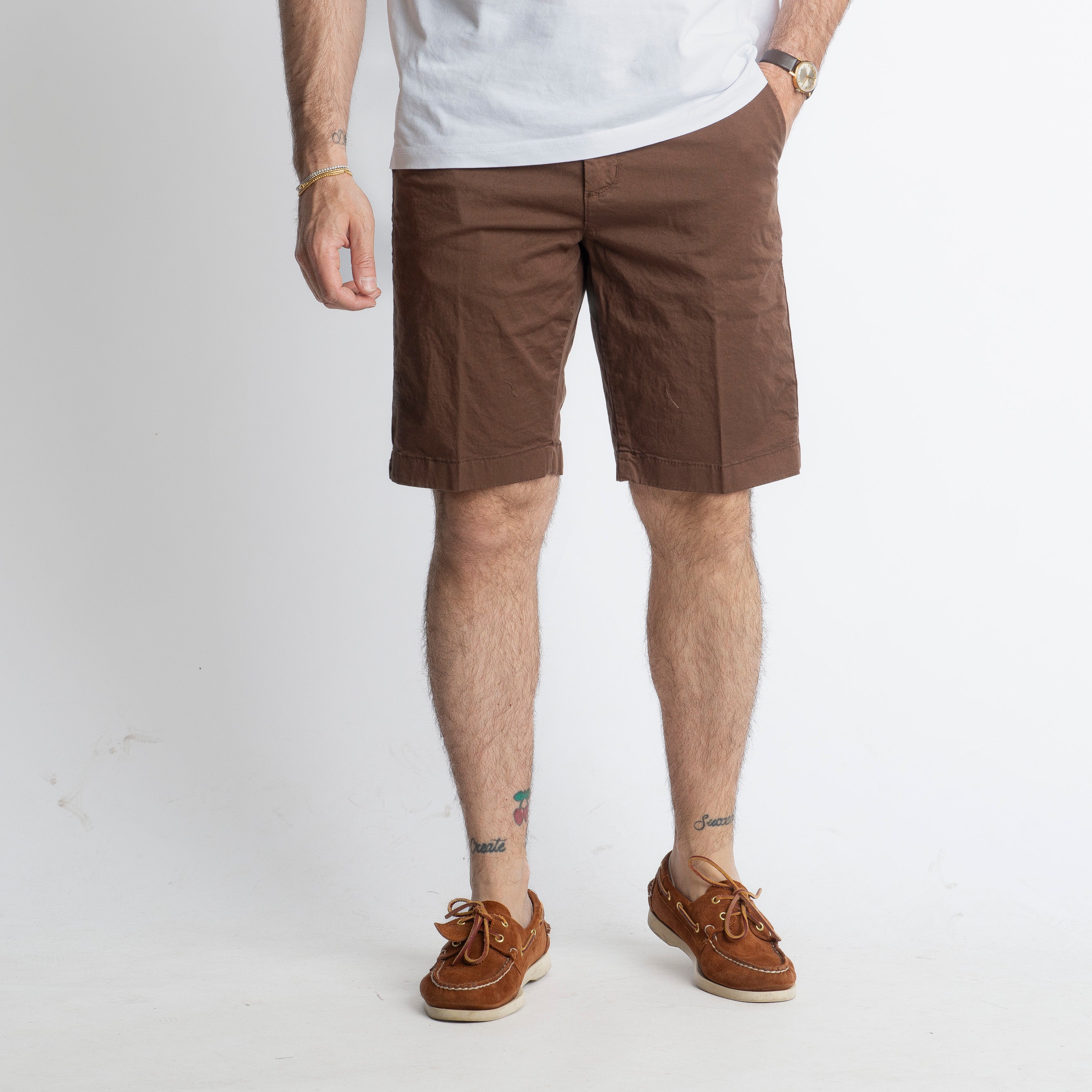 Bermuda in Cotone Tasca America Moro