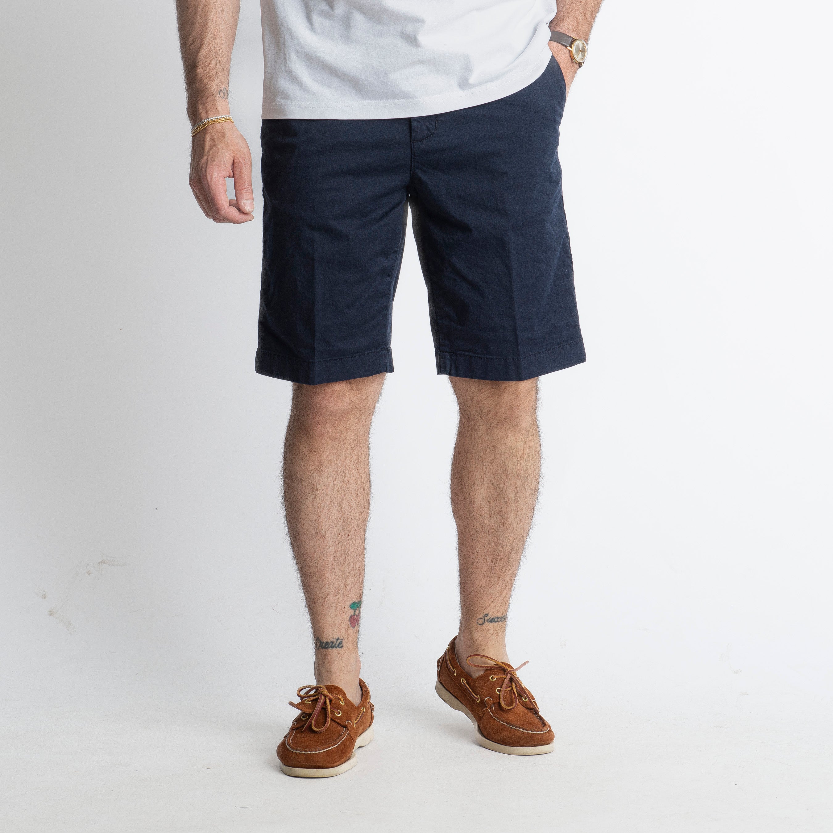 Bermuda in Cotone Tasca America Blu