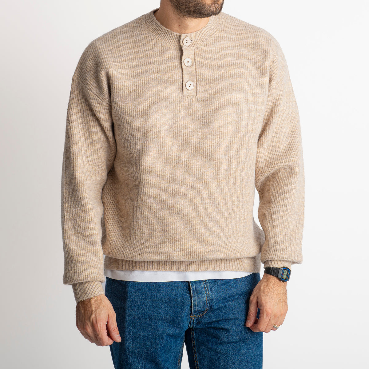 Maglione 86424 Oversize Beige