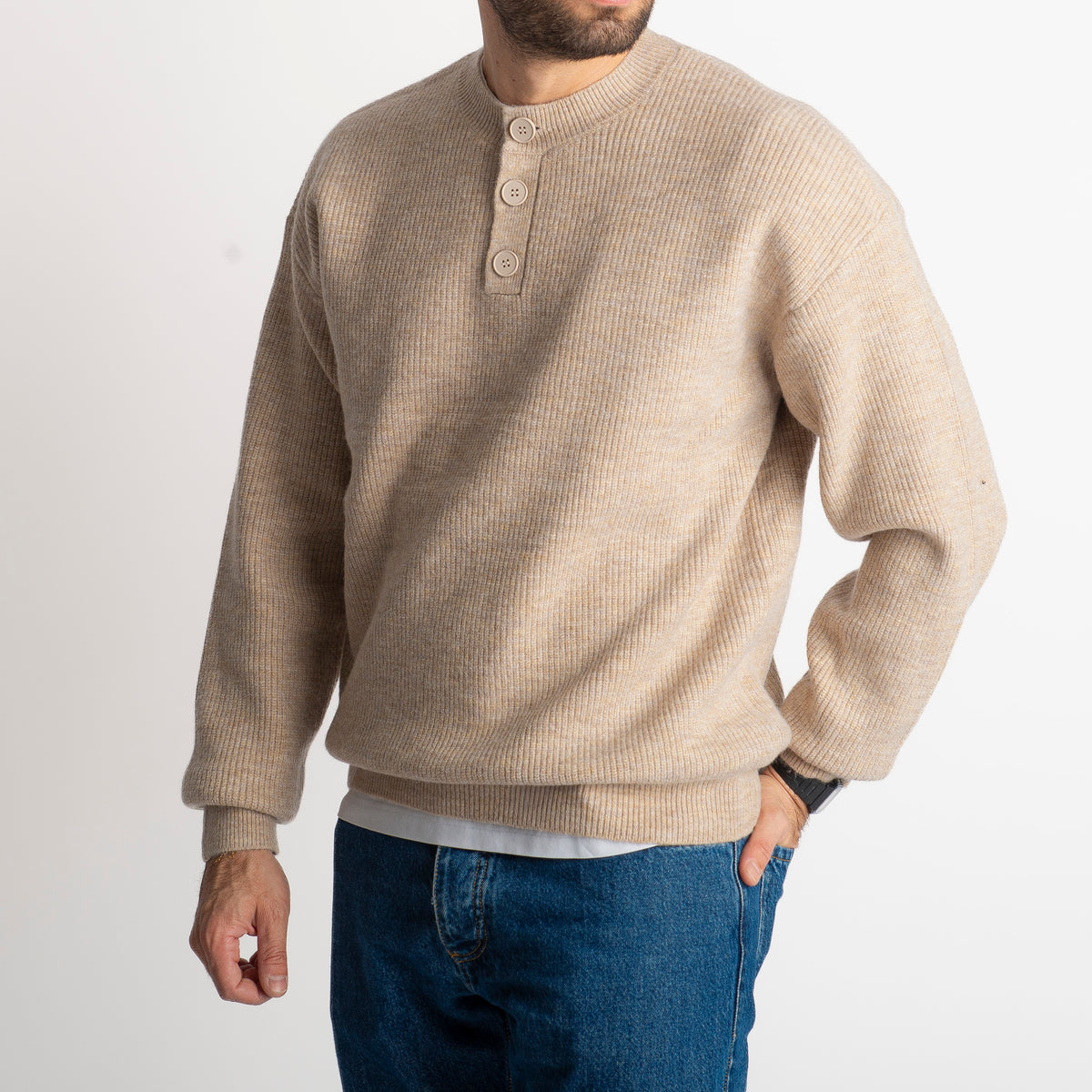Maglione 86424 Oversize Beige