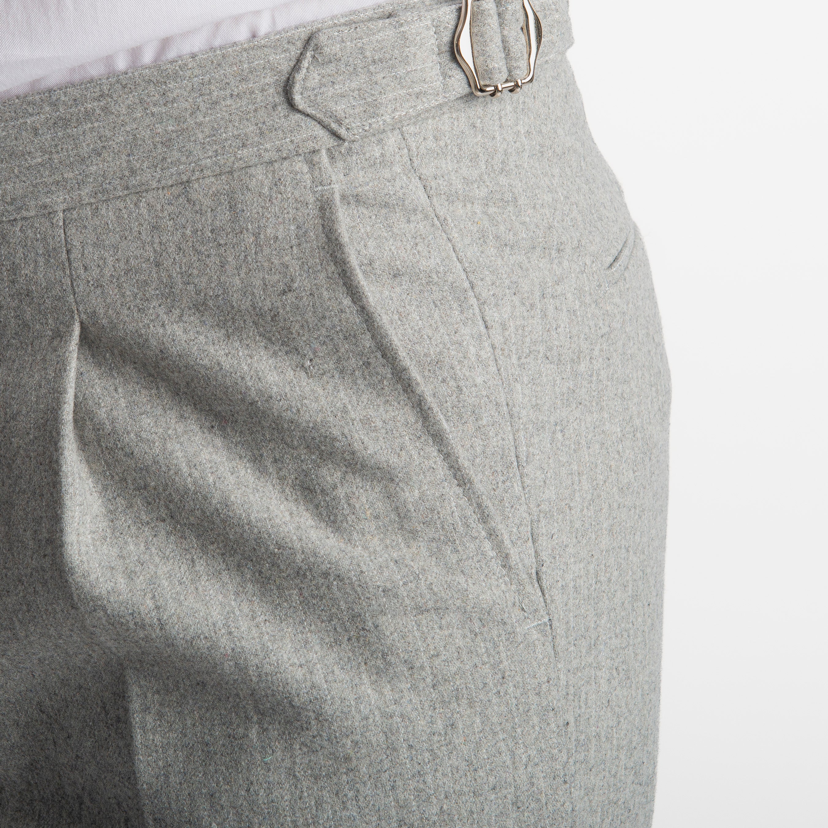 Pantalone Mecenate Gessato in Lana TO8025 Grigio