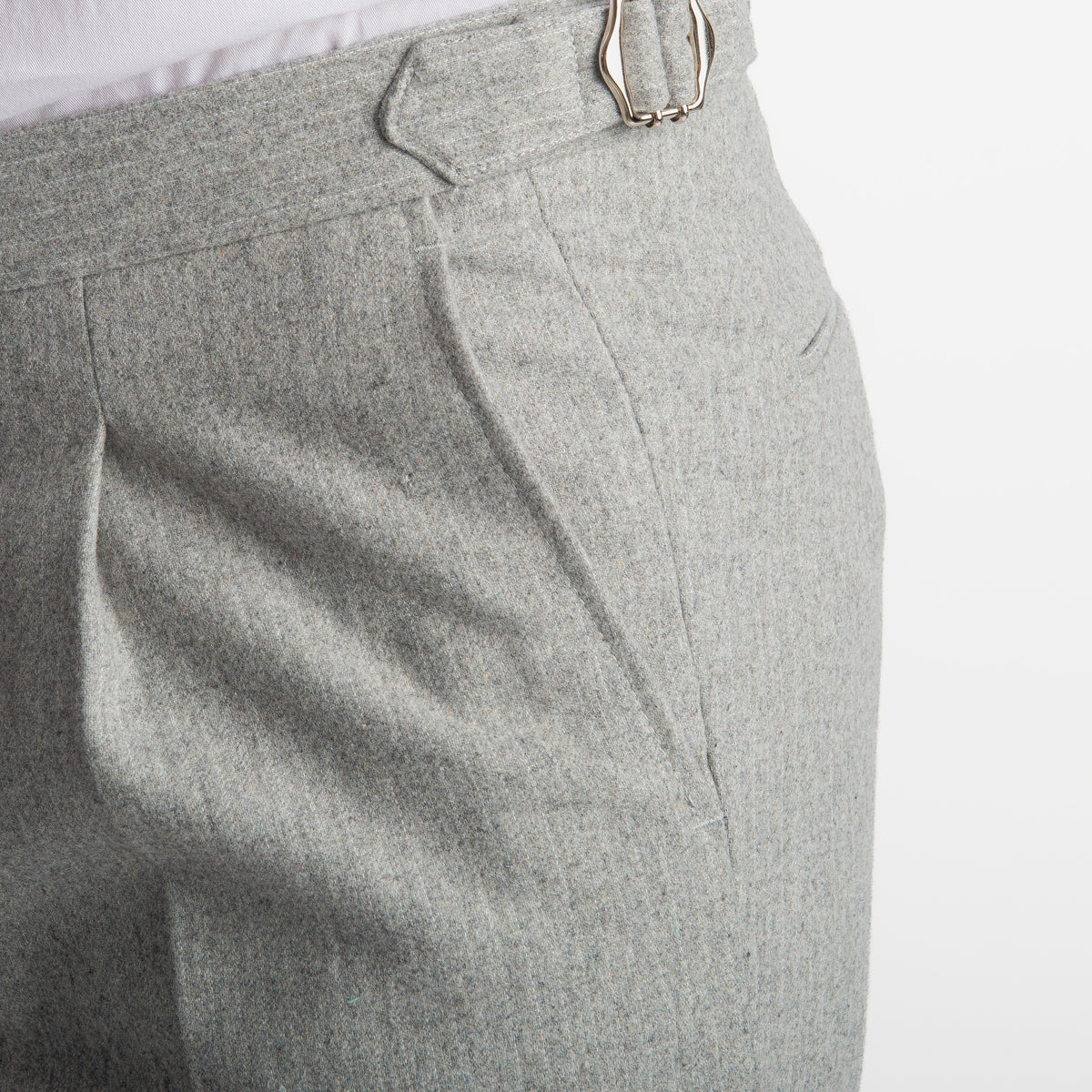 Pantalone Mecenate Gessato in Lana TO8025 Grigio