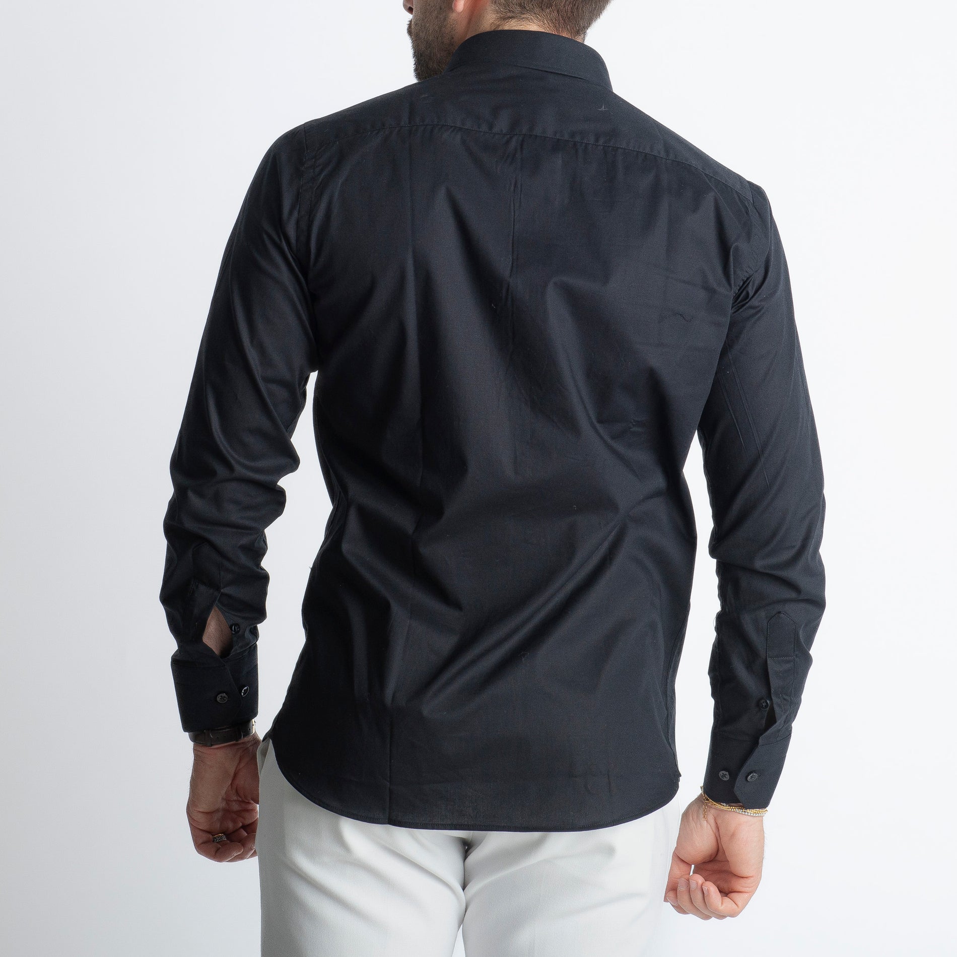 Camicia Tinta Unita Nera