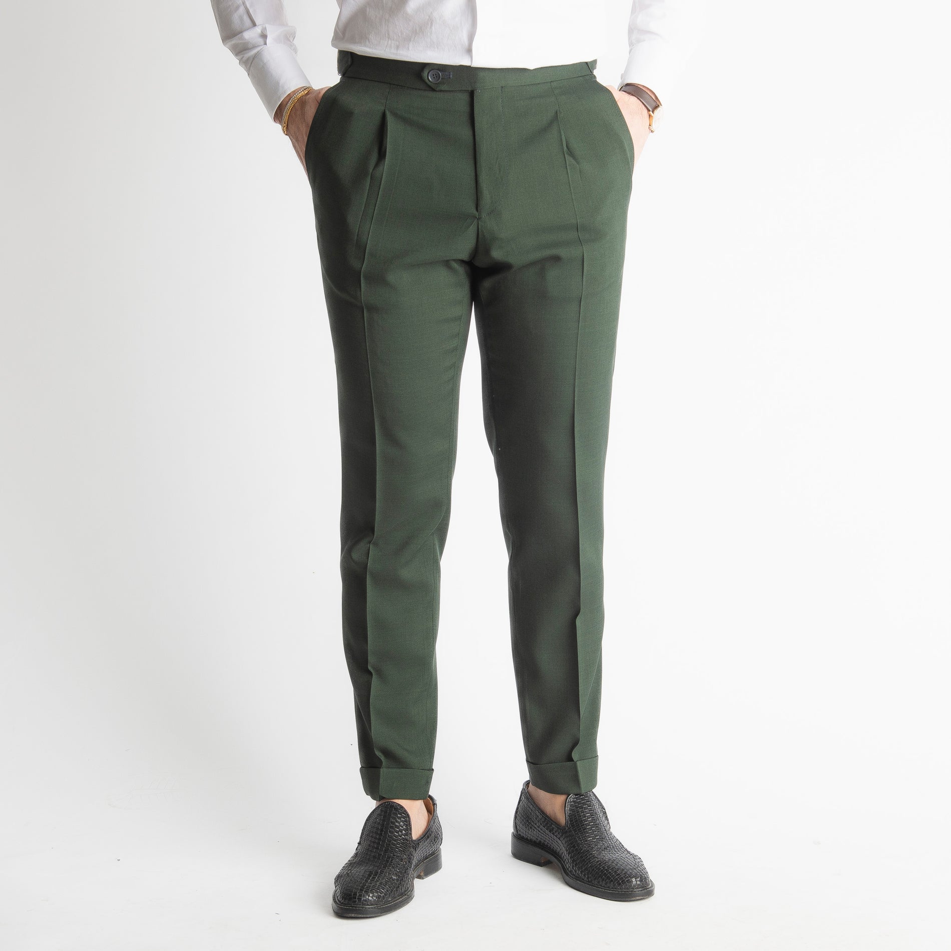Pantalone Spencer TO8025 Doppia Fibbia Verde Loden