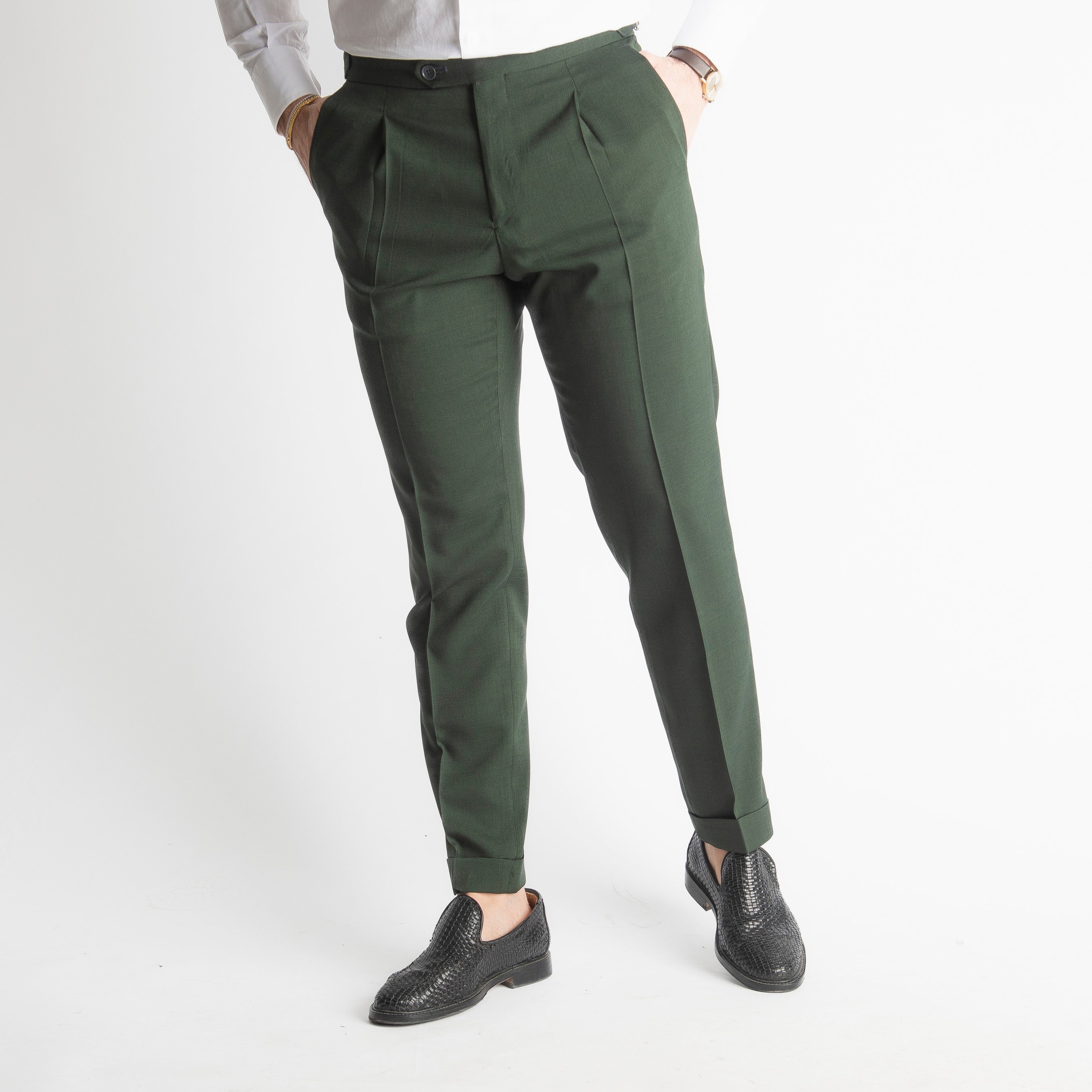 Pantalone Spencer TO8025 Doppia Fibbia Verde Loden