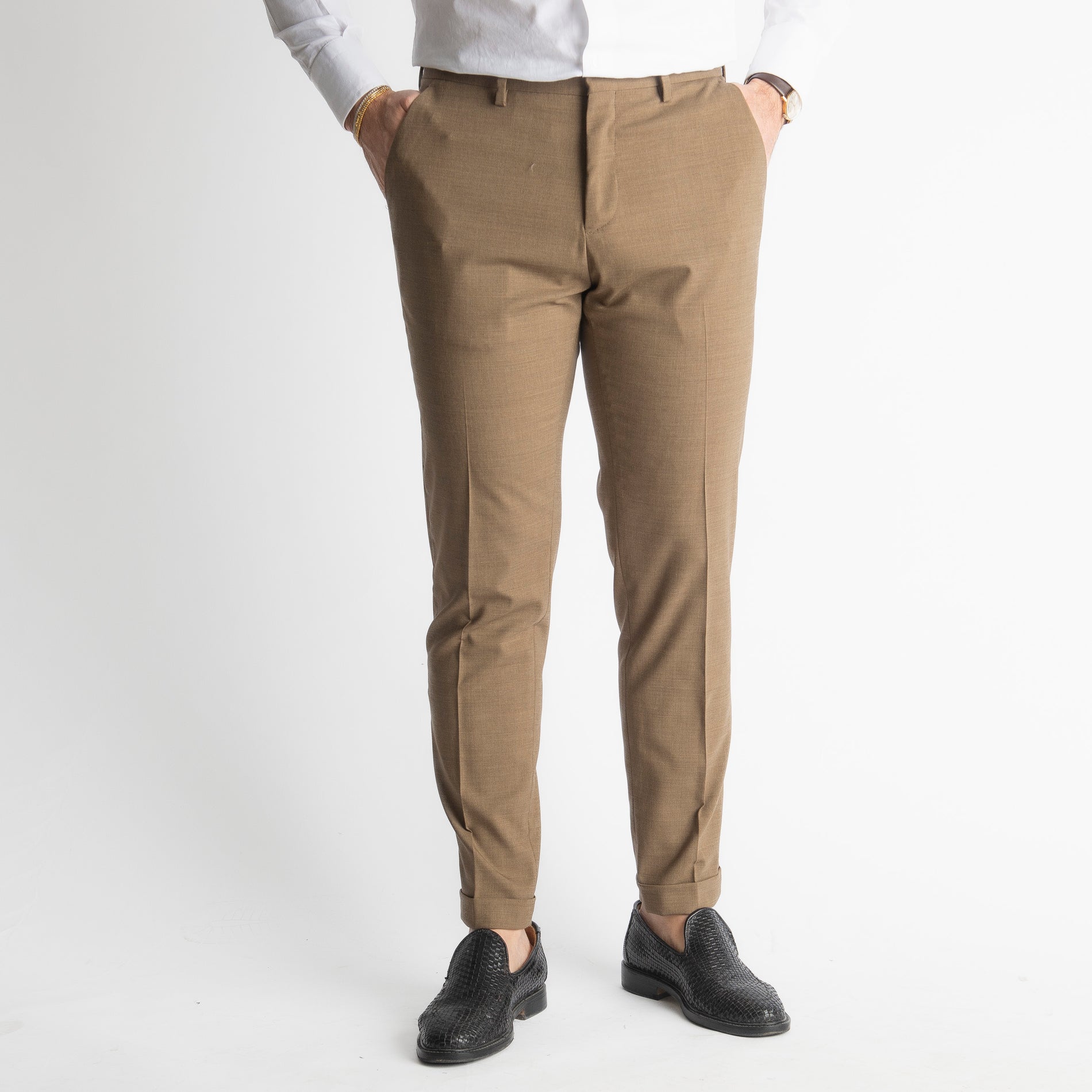 Pantalone Fresco Lana Morositas TO8011 Fango