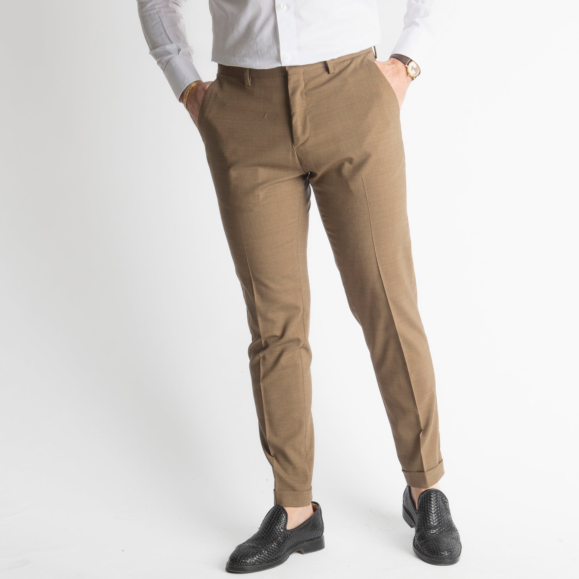 Pantalone Fresco Lana Morositas TO8011 Fango