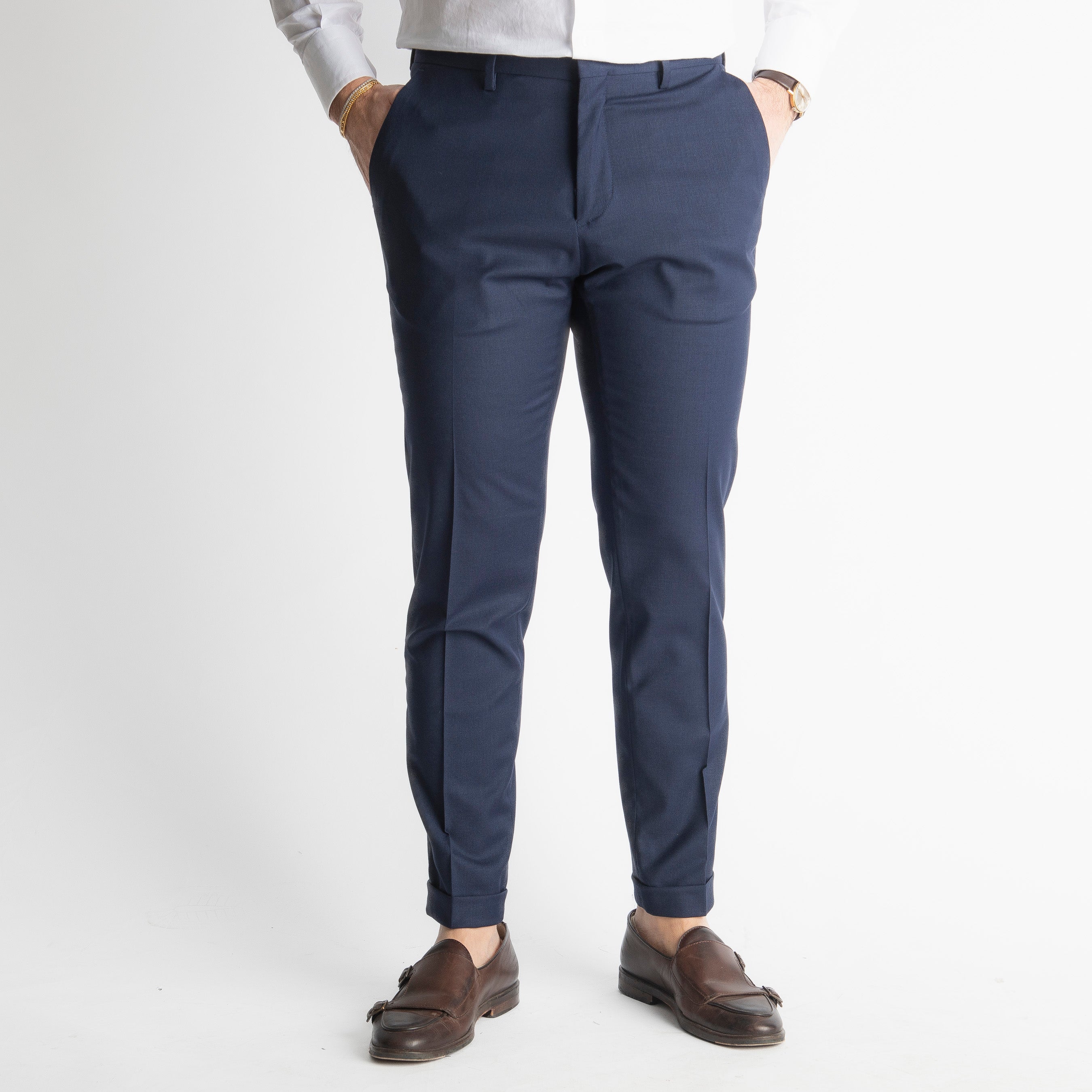 Pantalone Fresco Lana Morositas TO8011 Blu