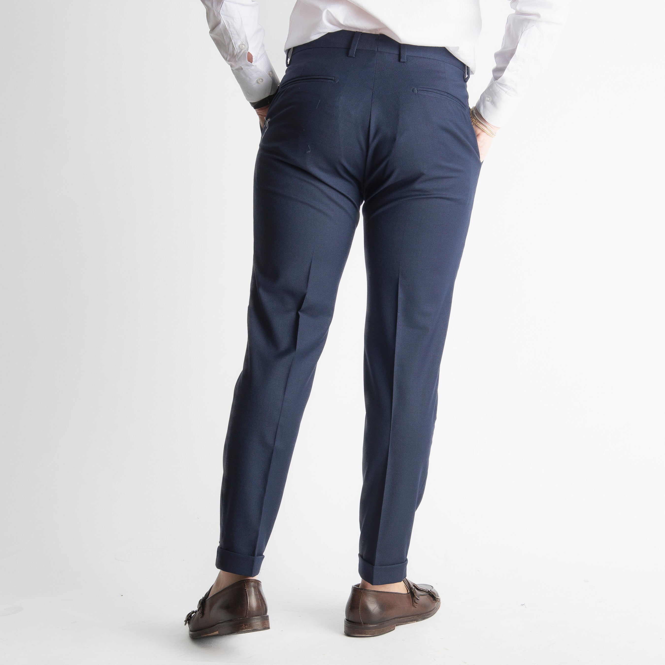 Pantalone Fresco Lana Morositas TO8011 Blu