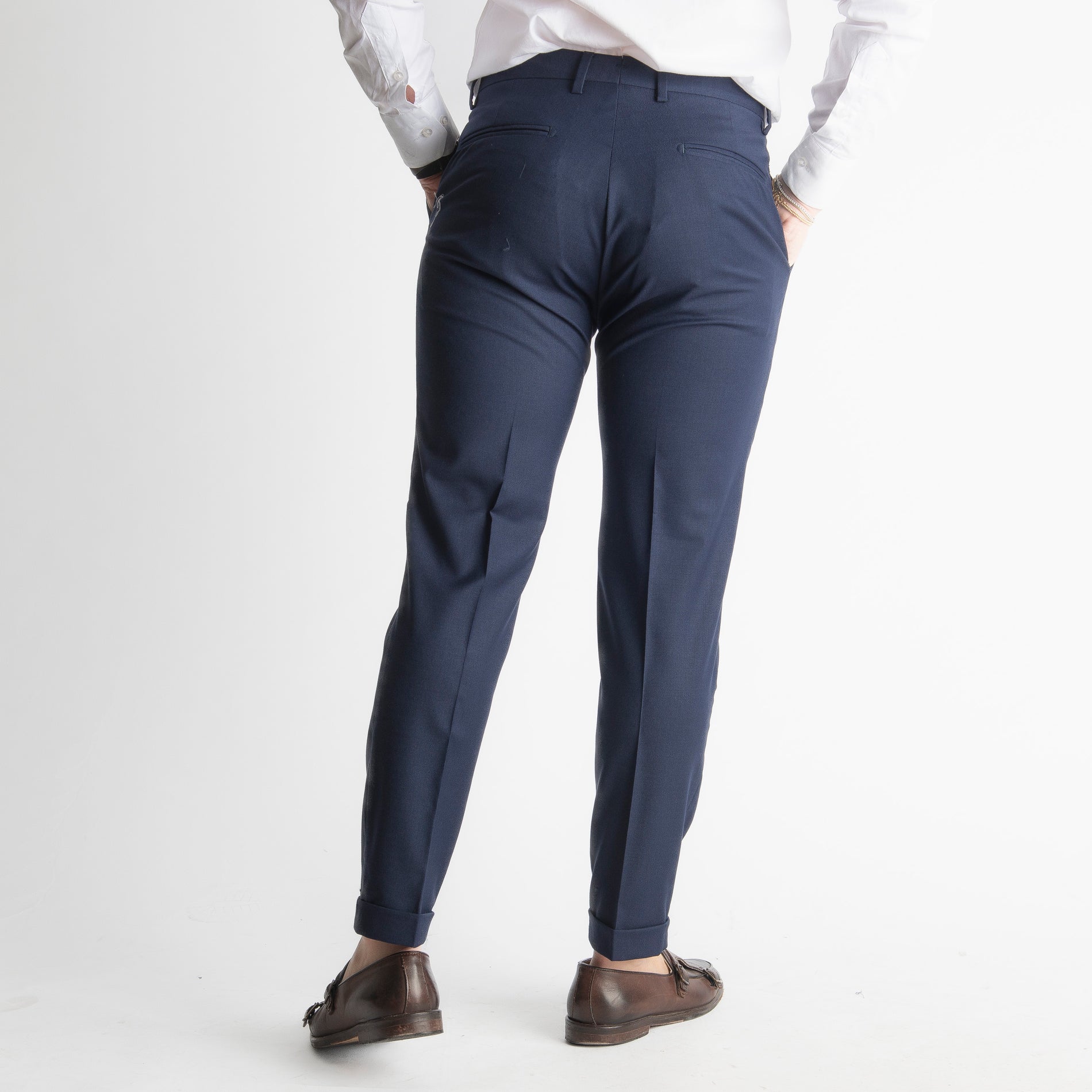 Pantalone Fresco Lana Morositas TO8011 Blu