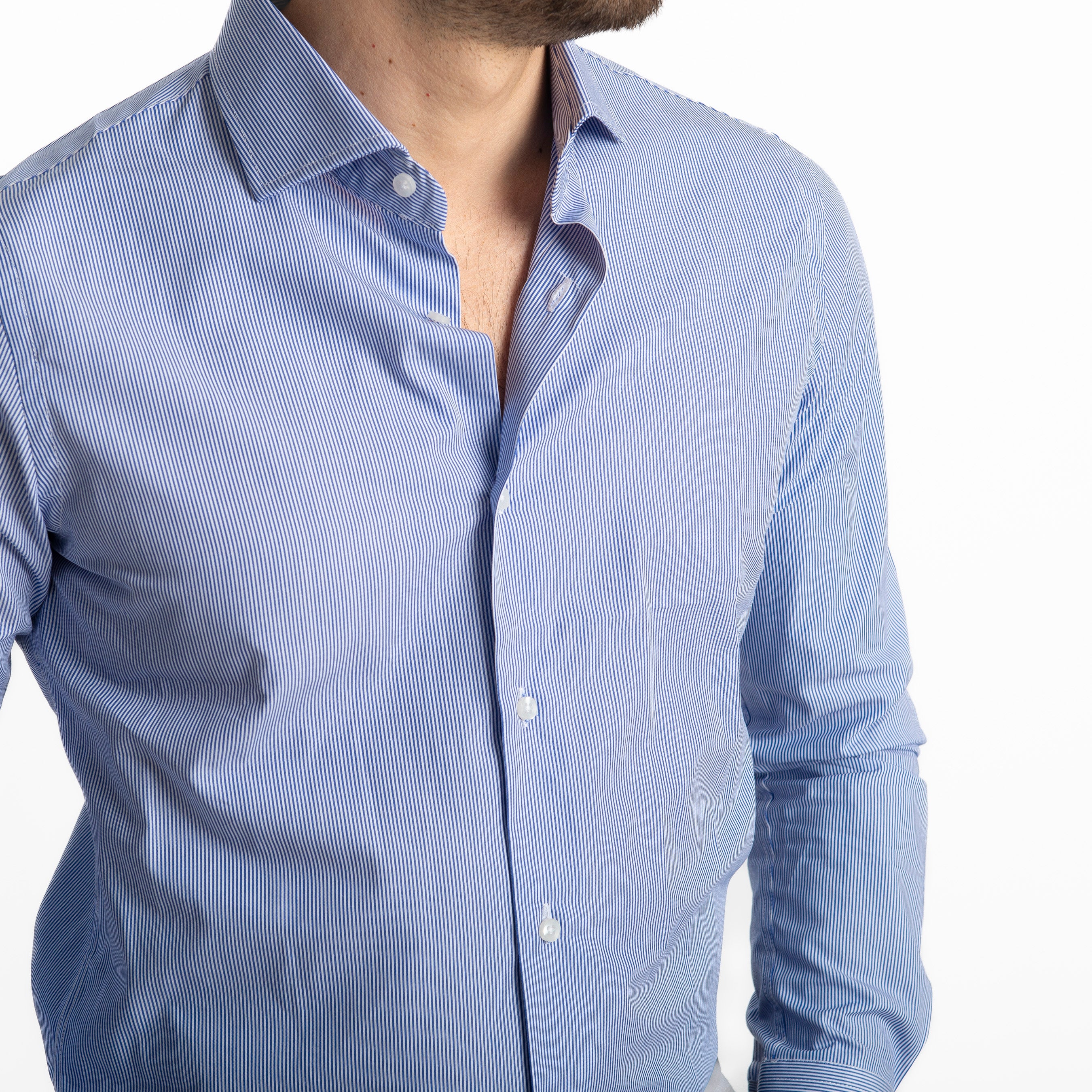 Camicia Mille Righe Blu