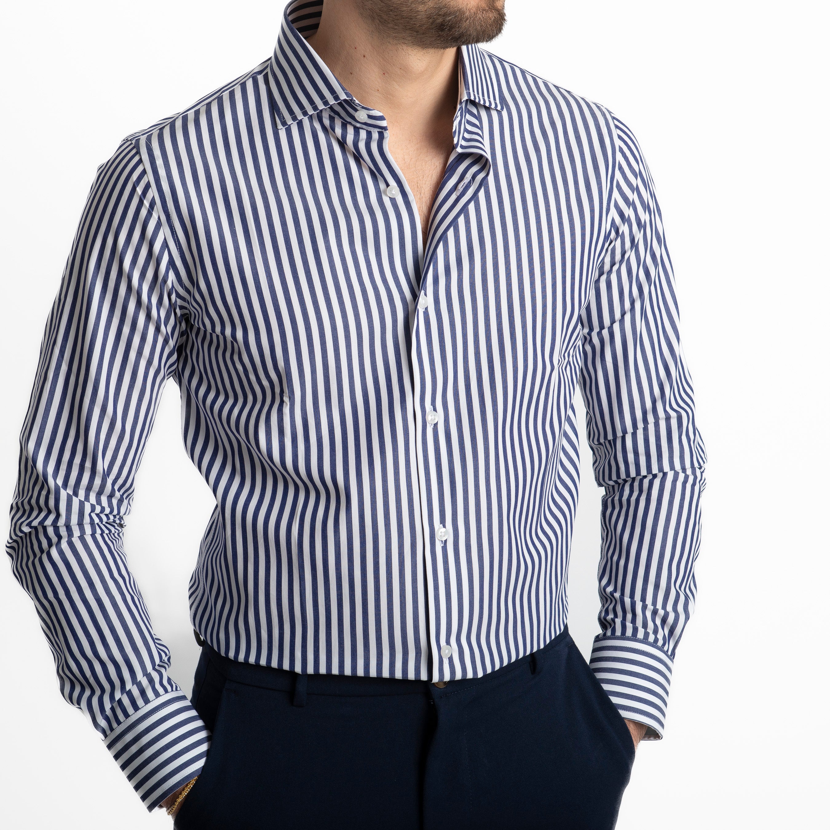 Camicia Rigo Largo Blu Notte