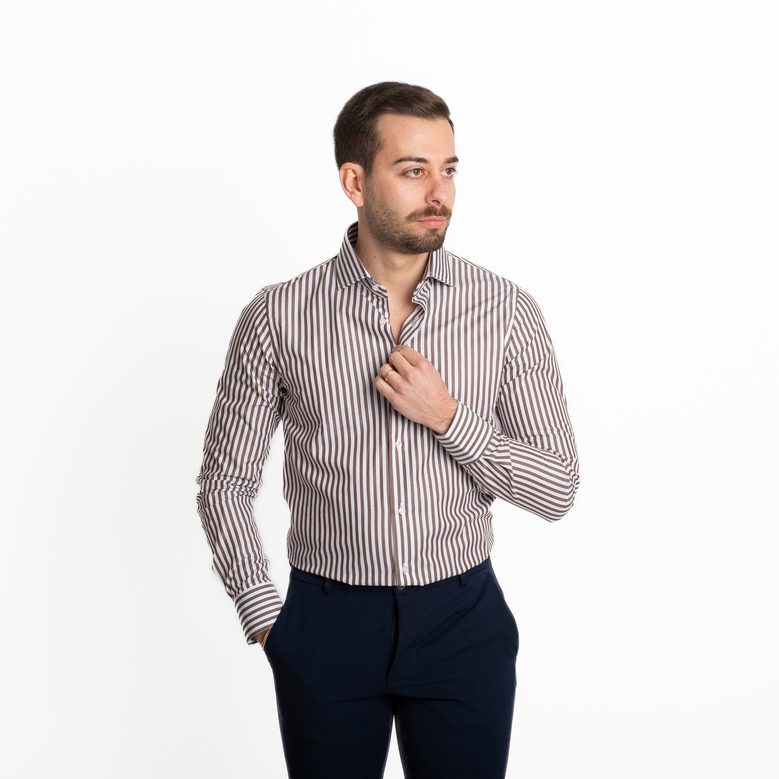 Camicia Rigo Largo Marrone