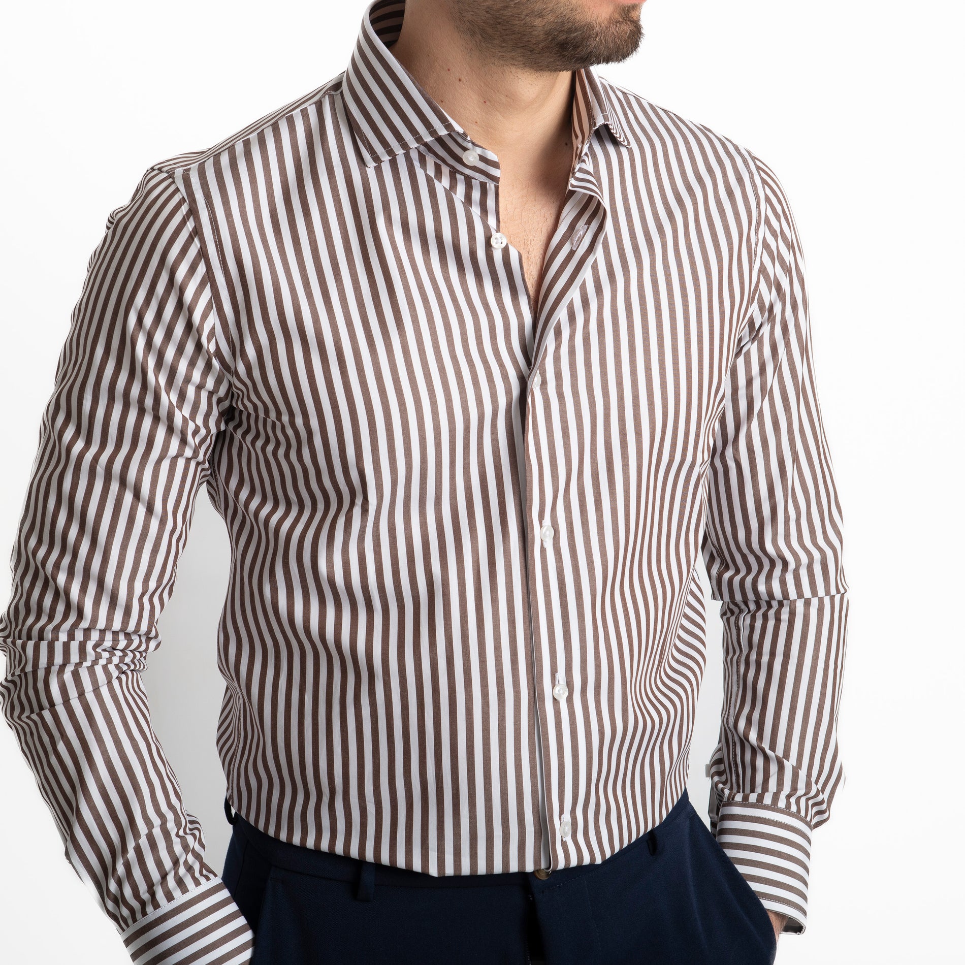 Camicia Rigo Largo Marrone