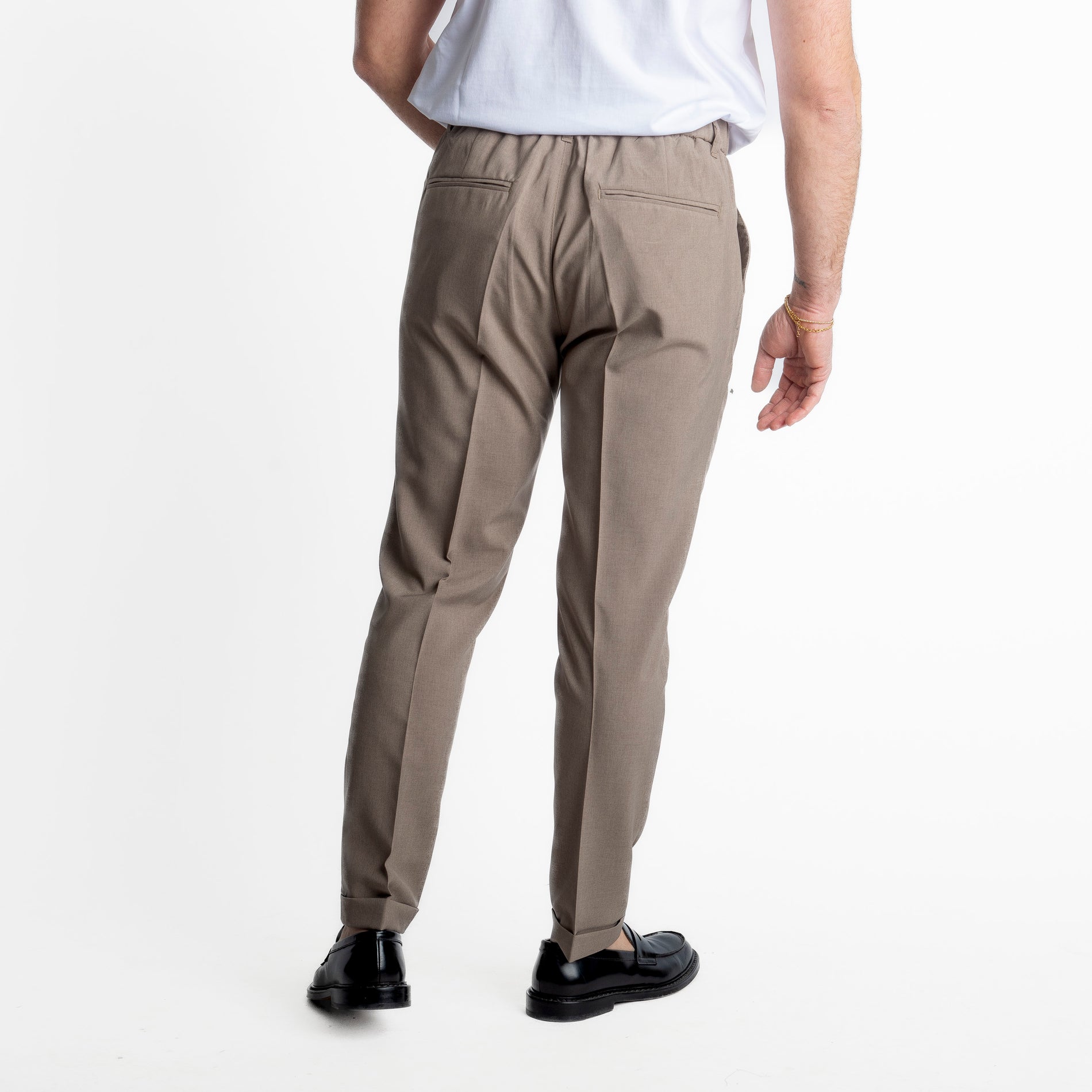 Pantalone 8007 con Elastico Beige