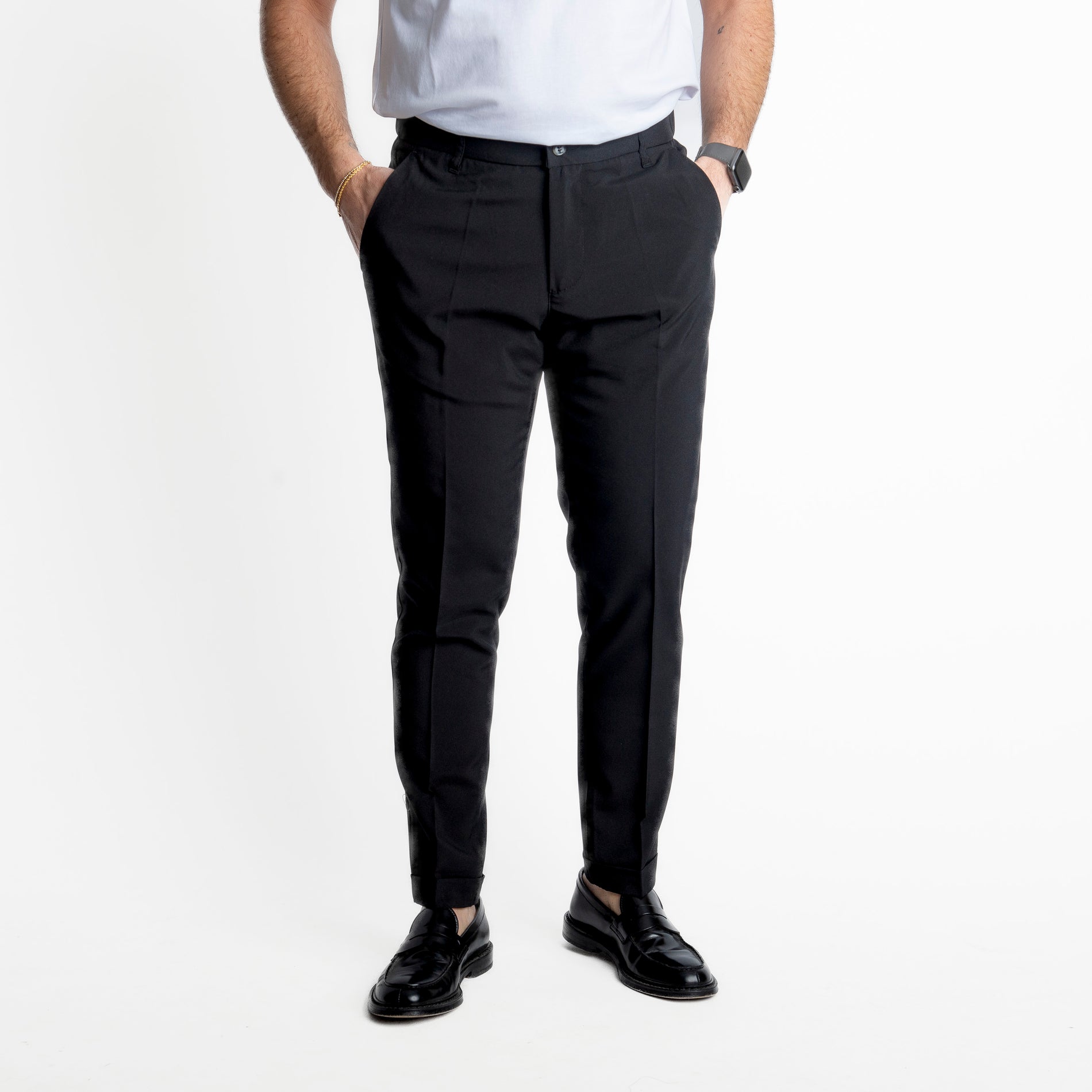 Pantalone 8007 con Elastico Nero