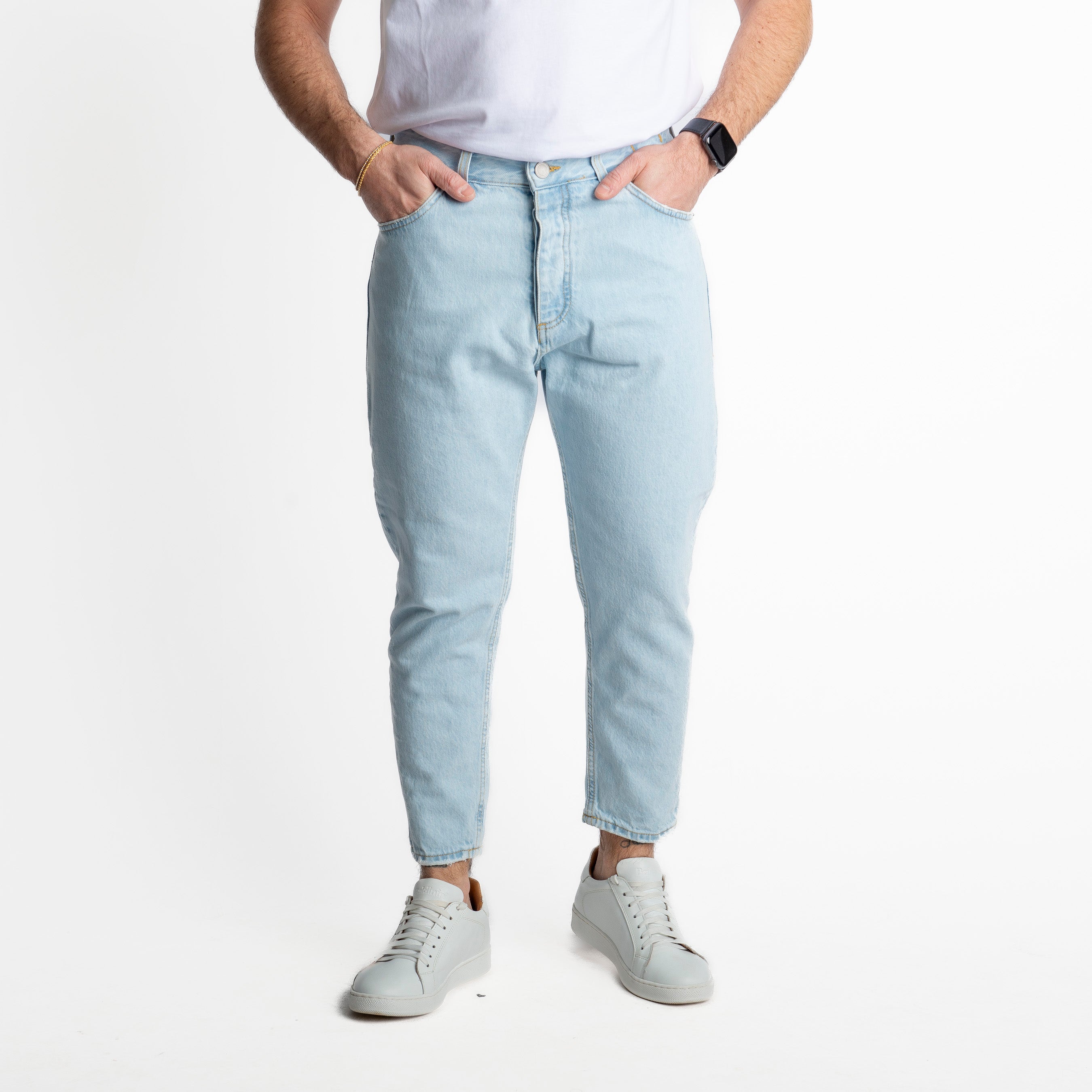 Jeans Uomo Carrot Fit Marmorizzato