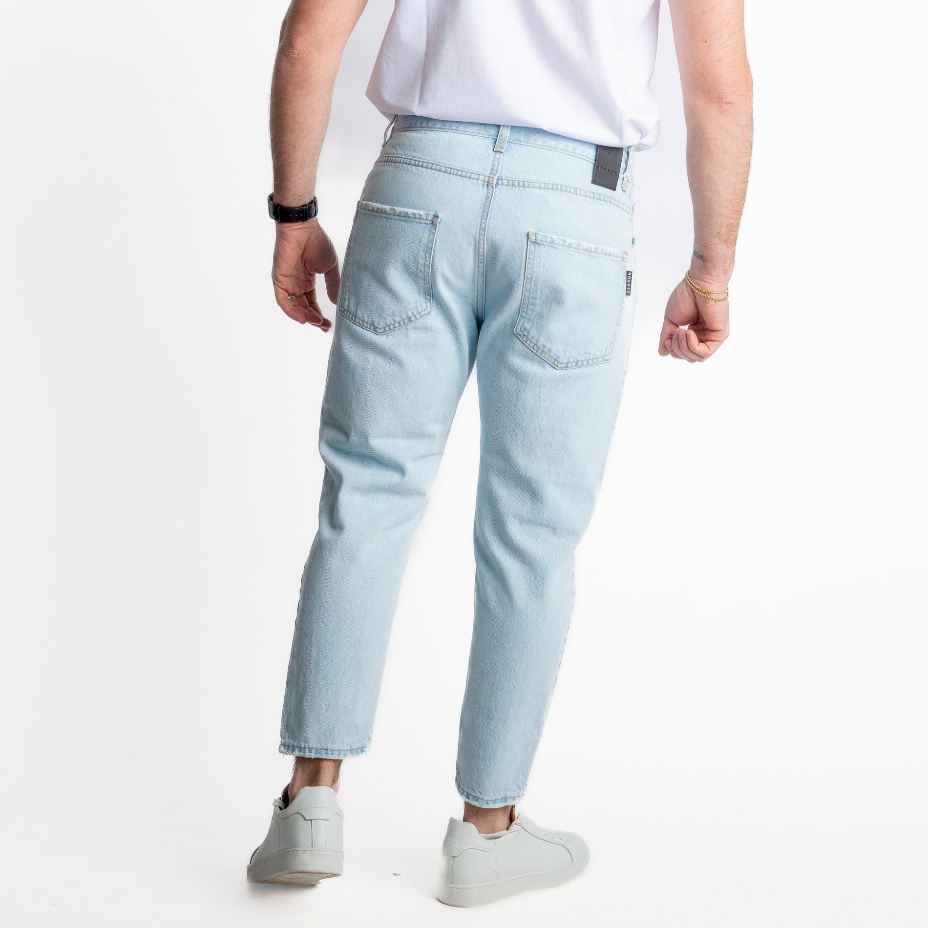 Jeans Uomo Carrot Fit Marmorizzato