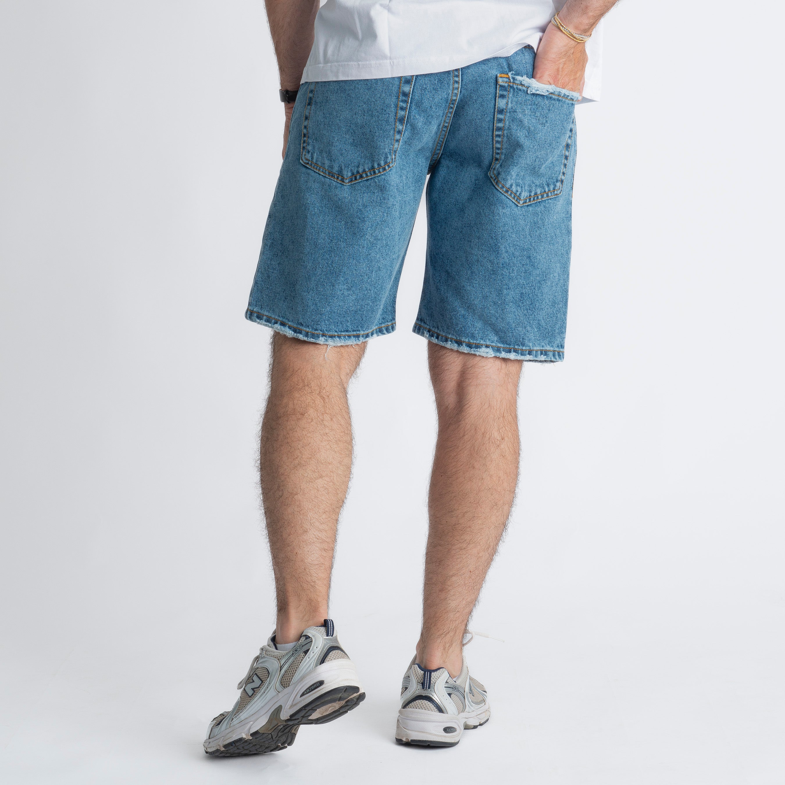 Bermuda Jeans Marmorizzato