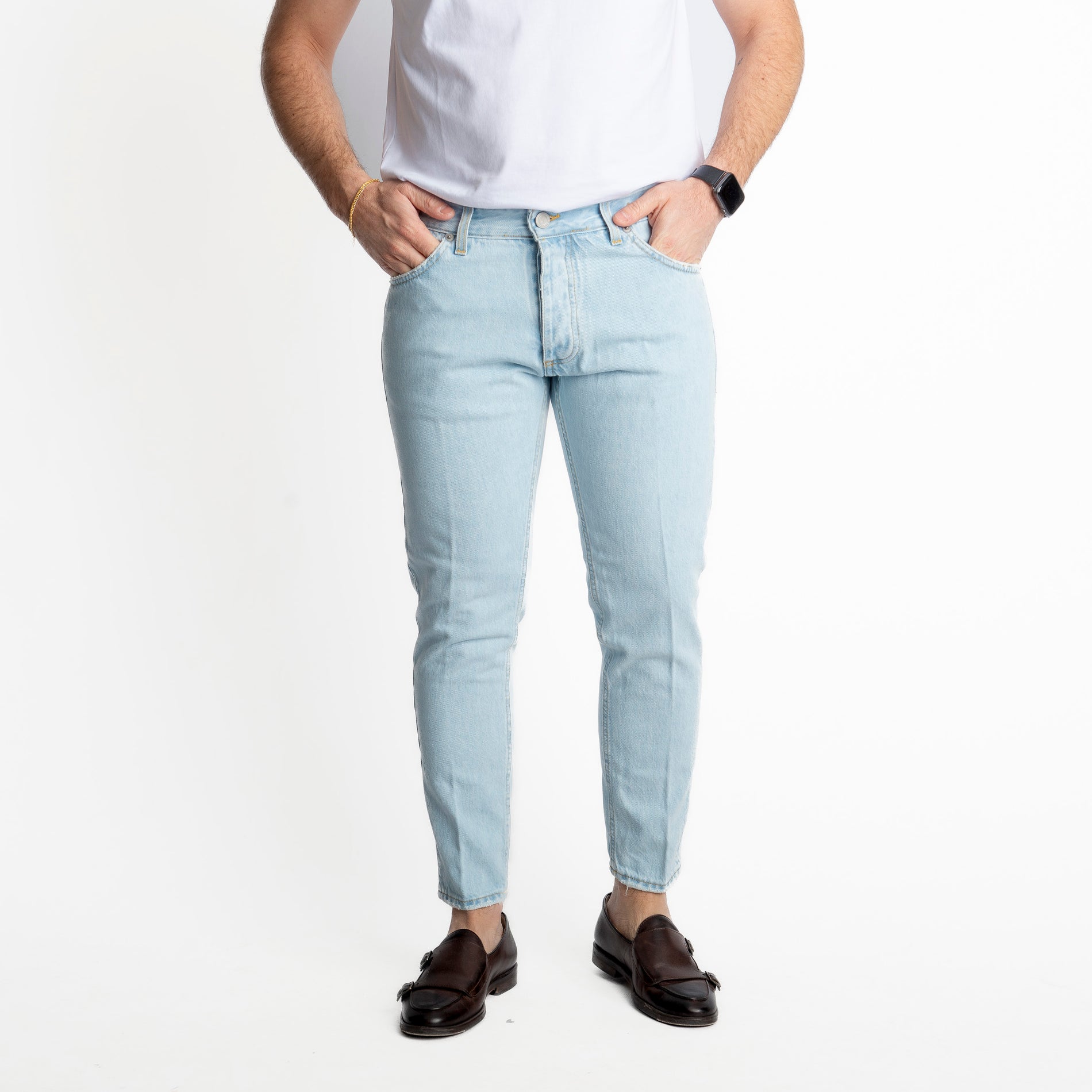 Jeans Uomo Slim Fit Marmorizzato